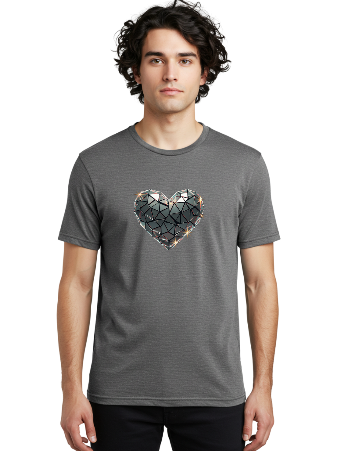 Diamond-Heart Men'S Graphic Tee, 100% Cotton, Comfortable Casual Summer Wear, Machine Washable, Vintage Camera, Old Camera, Antique Camera, Black Camera, Classic Photography, Photography Equipment, Nostalgic Device, Film Camera, Camera Art Bak416