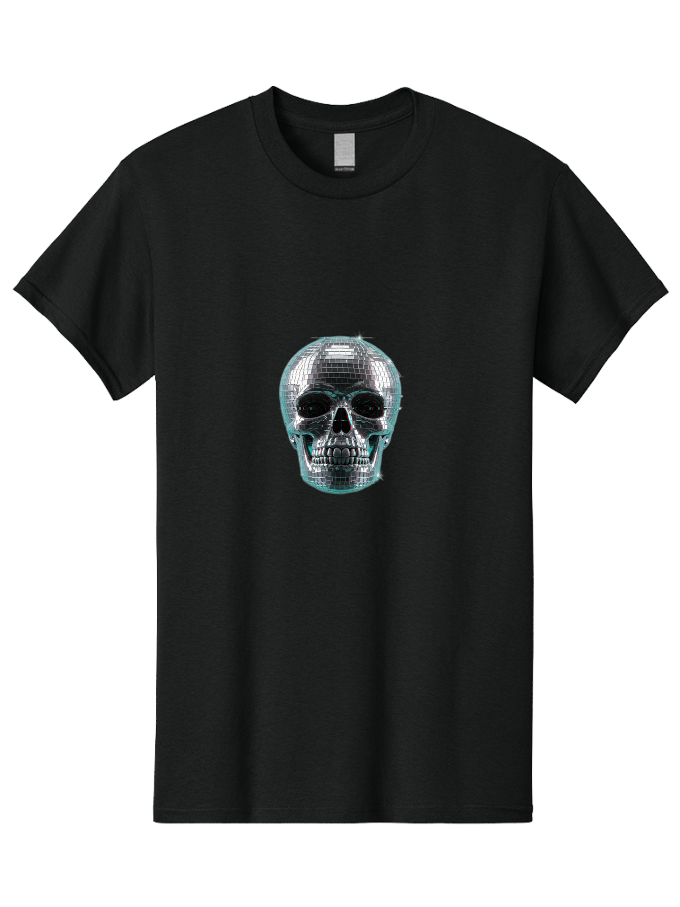 Disco-Ball-Skull-2 Men'S Graphic Tee, 100% Cotton, Comfortable Casual Summer Wear, Machine Washable, Vintage Camera, Old Camera, Antique Camera, Black Camera, Classic Photography, Photography Equipment, Nostalgic Device, Film Camera, Bak422