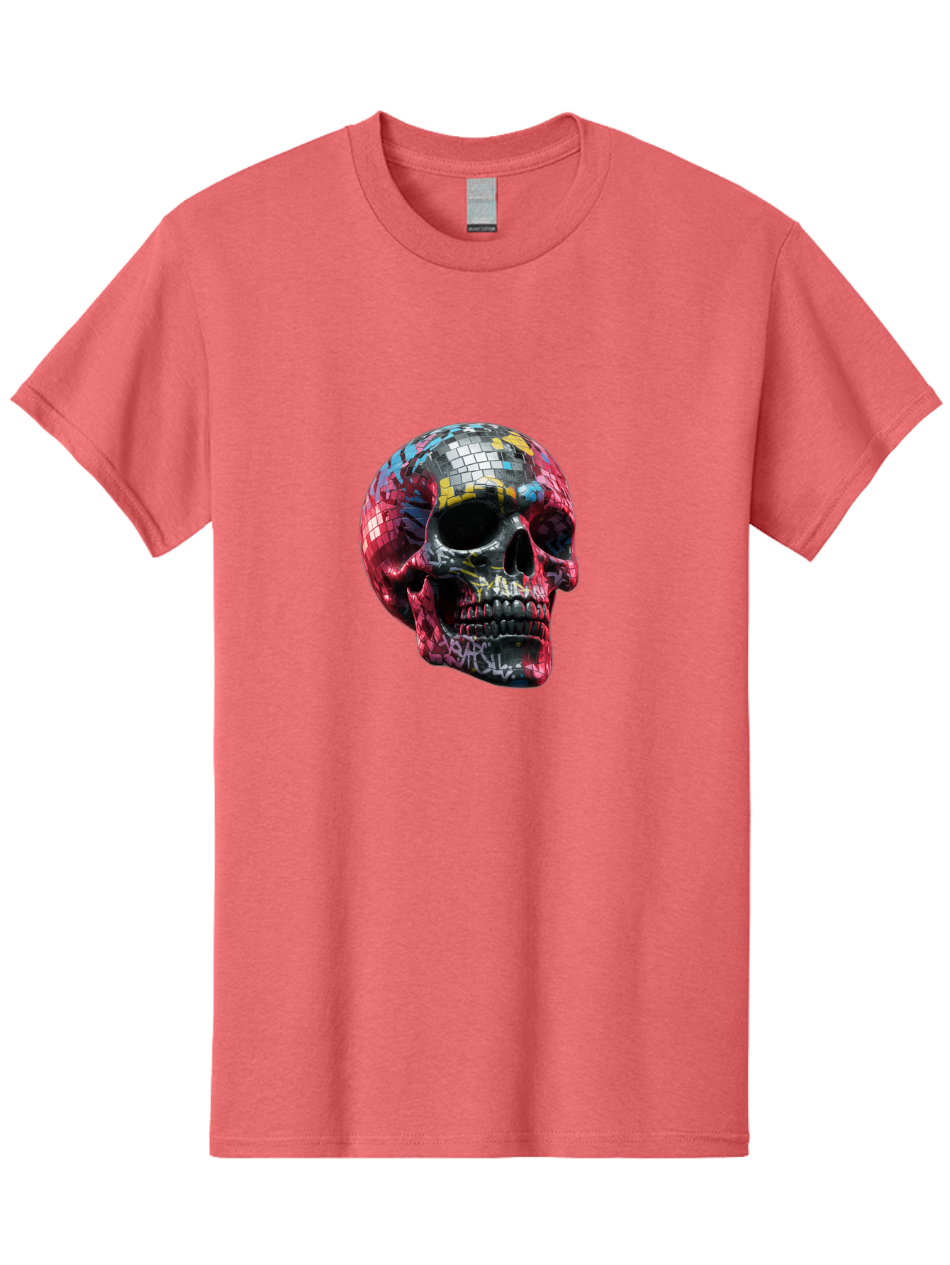 Disco-Ball-Skull-3 Men'S Graphic Tee, 100% Cotton, Comfortable Casual Summer Wear, Machine Washable, Vintage Camera, Old Camera, Antique Camera, Black Camera, Classic Photography, Photography Equipment, Nostalgic Device, Film Camera, Bak423