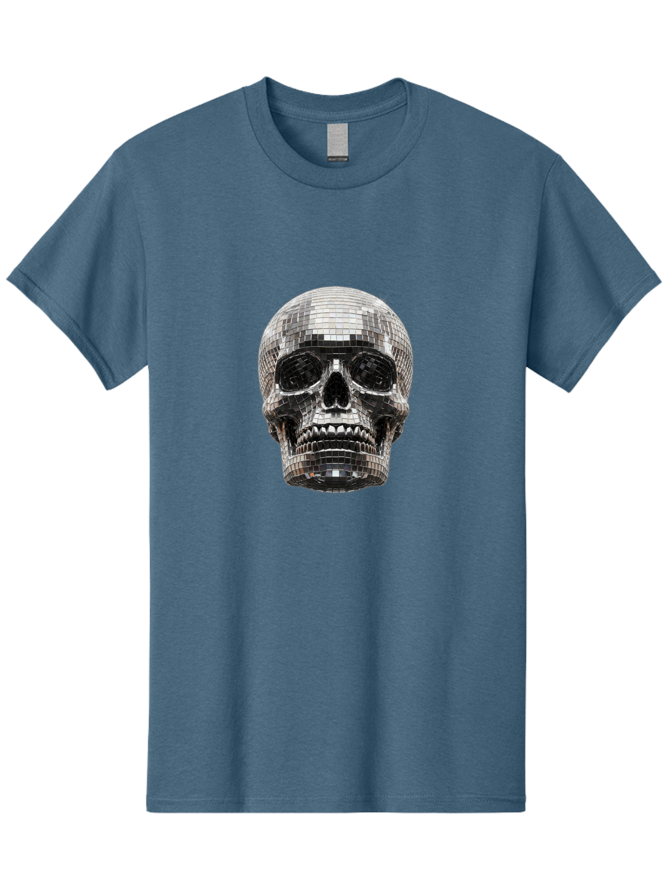 Disco-Ball-Skull Men'S Graphic Tee, 100% Cotton, Comfortable Casual Summer Wear, Machine Washable, Vintage Camera, Old Camera, Antique Camera, Black Camera, Classic Photography, Photography Equipment, Nostalgic Device, Film Camera, Camera Art Bak425