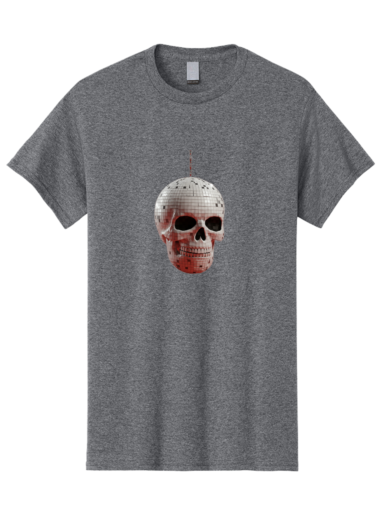 Disco-Skull-1 Men'S Graphic Tee, 100% Cotton, Comfortable Casual Summer Wear, Machine Washable, Vintage Camera, Old Camera, Antique Camera, Black Camera, Classic Photography, Photography Equipment, Nostalgic Device, Film Camera, Camera Art Bak426