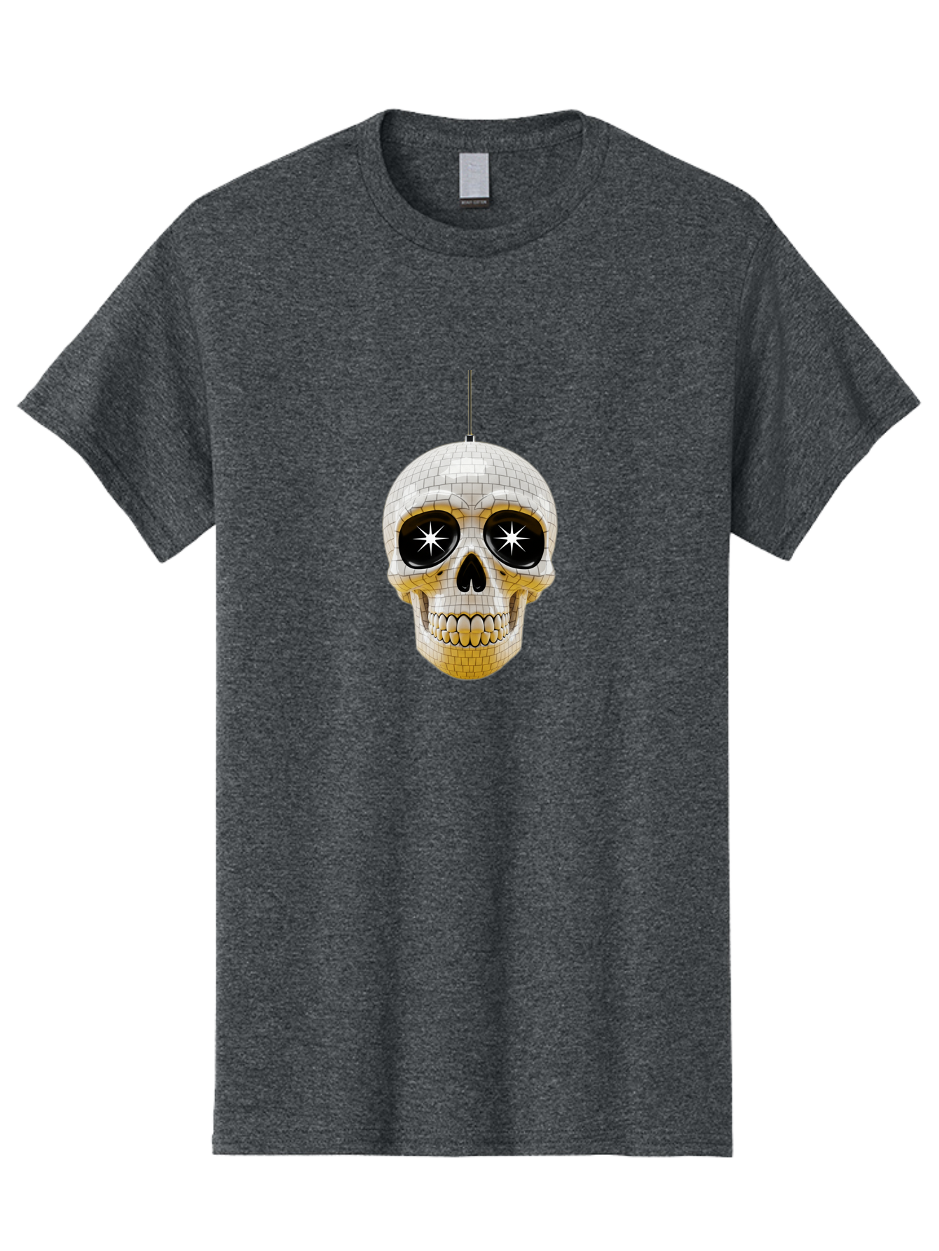 Disco-Skull-2 Men'S Graphic Tee, 100% Cotton, Comfortable Casual Summer Wear, Machine Washable, Vintage Camera, Old Camera, Antique Camera, Black Camera, Classic Photography, Photography Equipment, Nostalgic Device, Film Camera, Camera Art Bak427