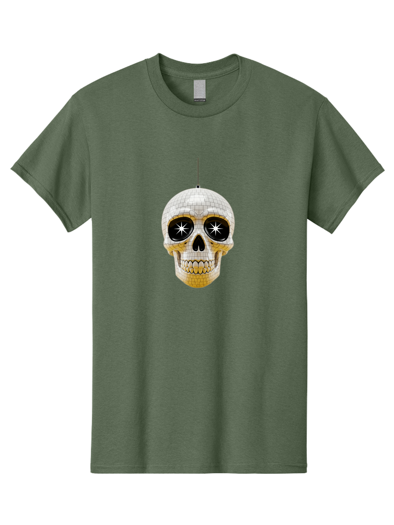 Disco-Skull-2 Men'S Graphic Tee, 100% Cotton, Comfortable Casual Summer Wear, Machine Washable, Vintage Camera, Old Camera, Antique Camera, Black Camera, Classic Photography, Photography Equipment, Nostalgic Device, Film Camera, Camera Art Bak427