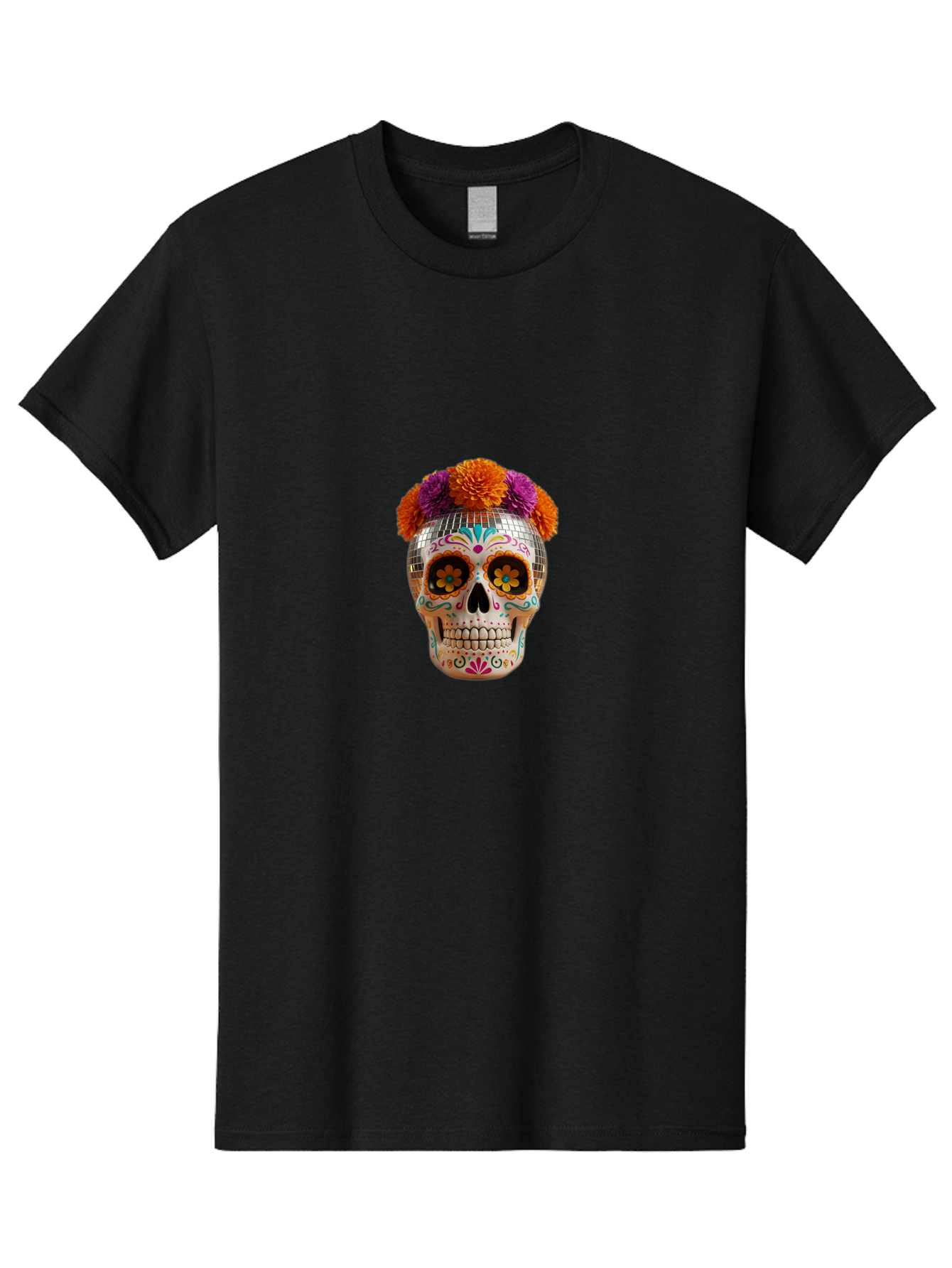 Disco-Sugar-Skull Men'S Graphic Tee, 100% Cotton, Comfortable Casual Summer Wear, Machine Washable, Vintage Camera, Old Camera, Antique Camera, Black Camera, Classic Photography, Photography Equipment, Nostalgic Device, Film Camera, Camera Art Bak431