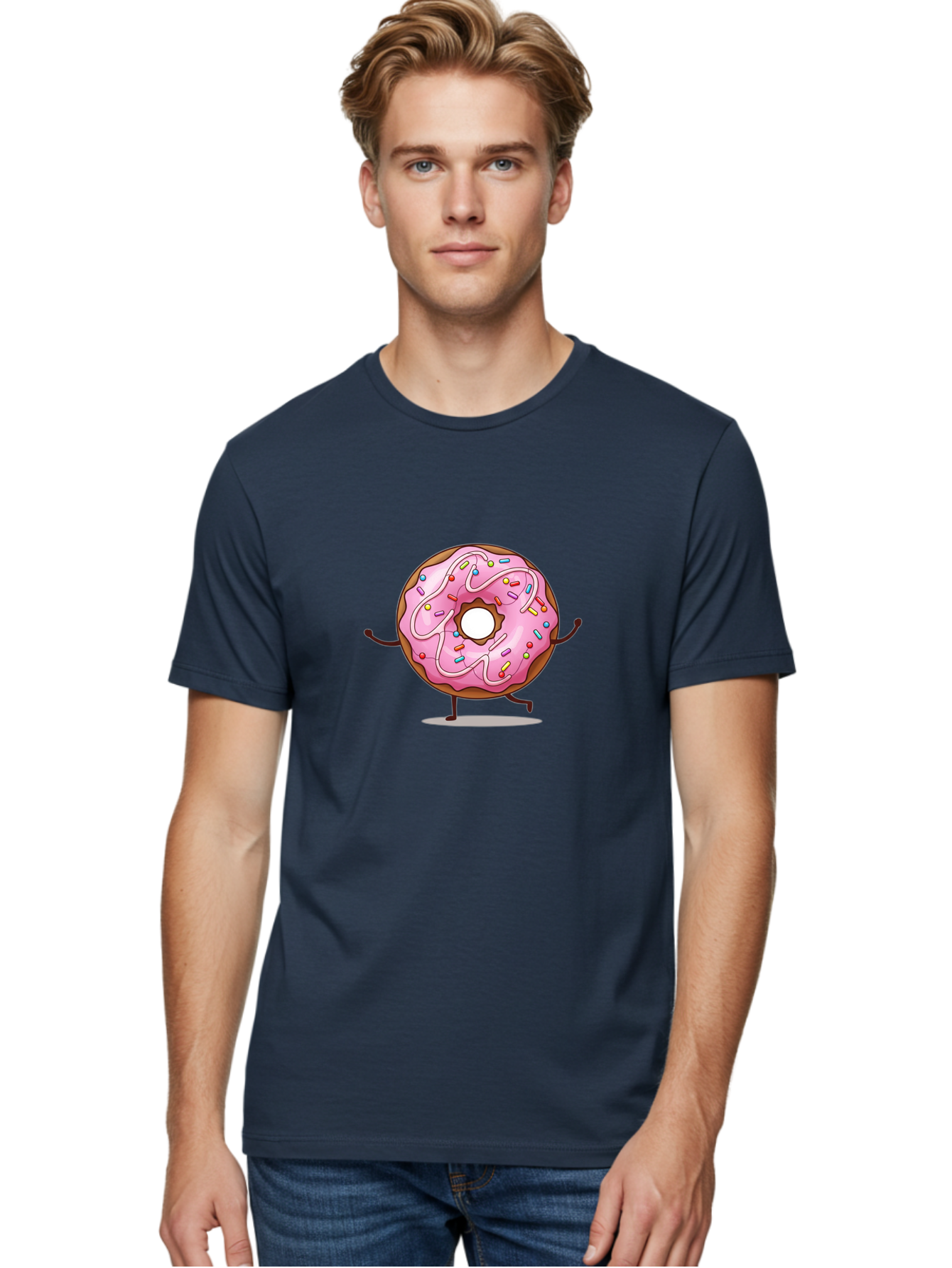 Donut-Character-1 Men'S Graphic Tee, 100% Cotton, Comfortable Casual Summer Wear, Machine Washable, Vintage Camera, Old Camera, Antique Camera, Black Camera, Classic Photography, Photography Equipment, Nostalgic Device, Film Camera, Camera Art Bak437