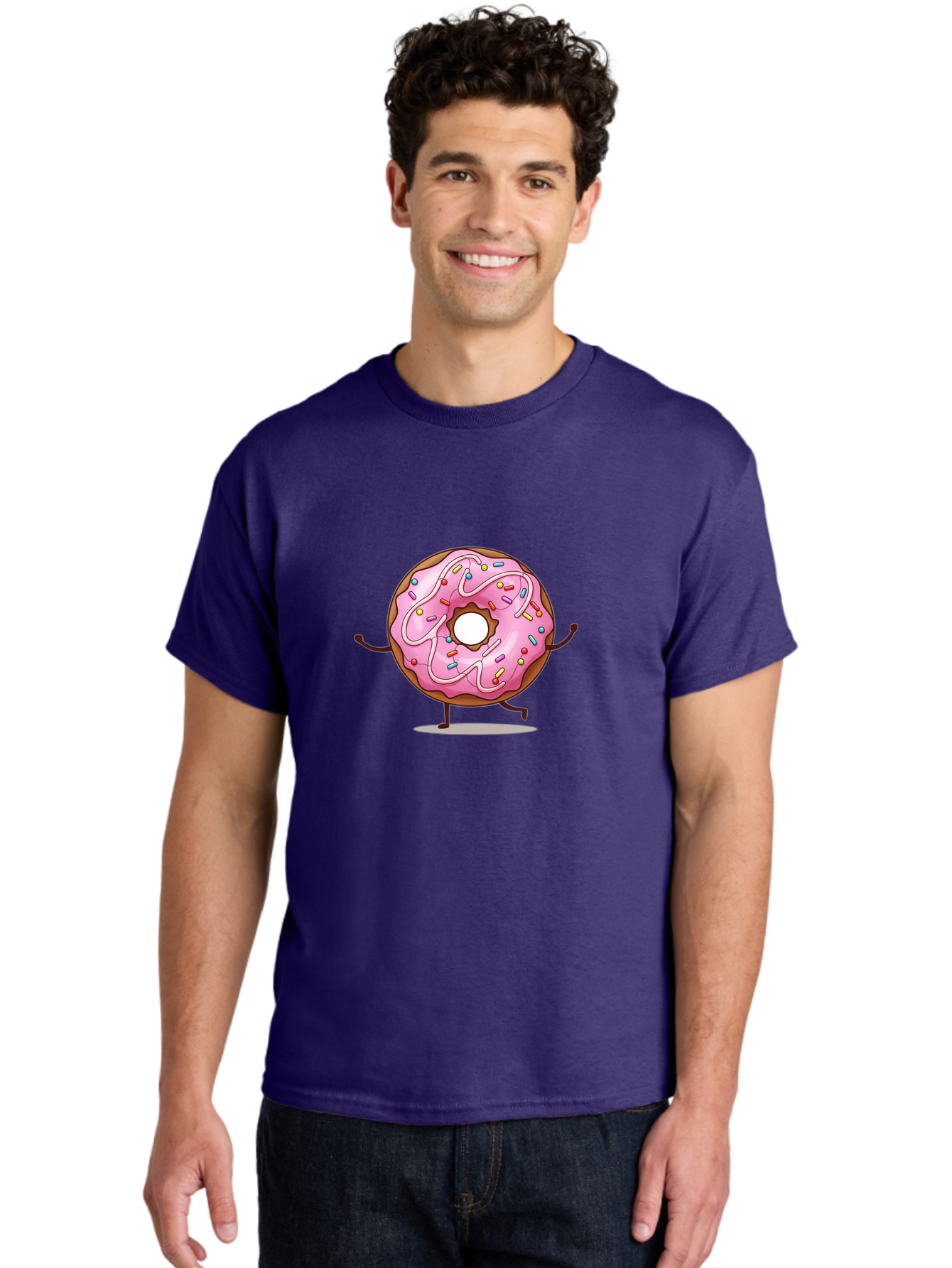 Donut-Character-1 Men'S Graphic Tee, 100% Cotton, Comfortable Casual Summer Wear, Machine Washable, Vintage Camera, Old Camera, Antique Camera, Black Camera, Classic Photography, Photography Equipment, Nostalgic Device, Film Camera, Camera Art Bak437