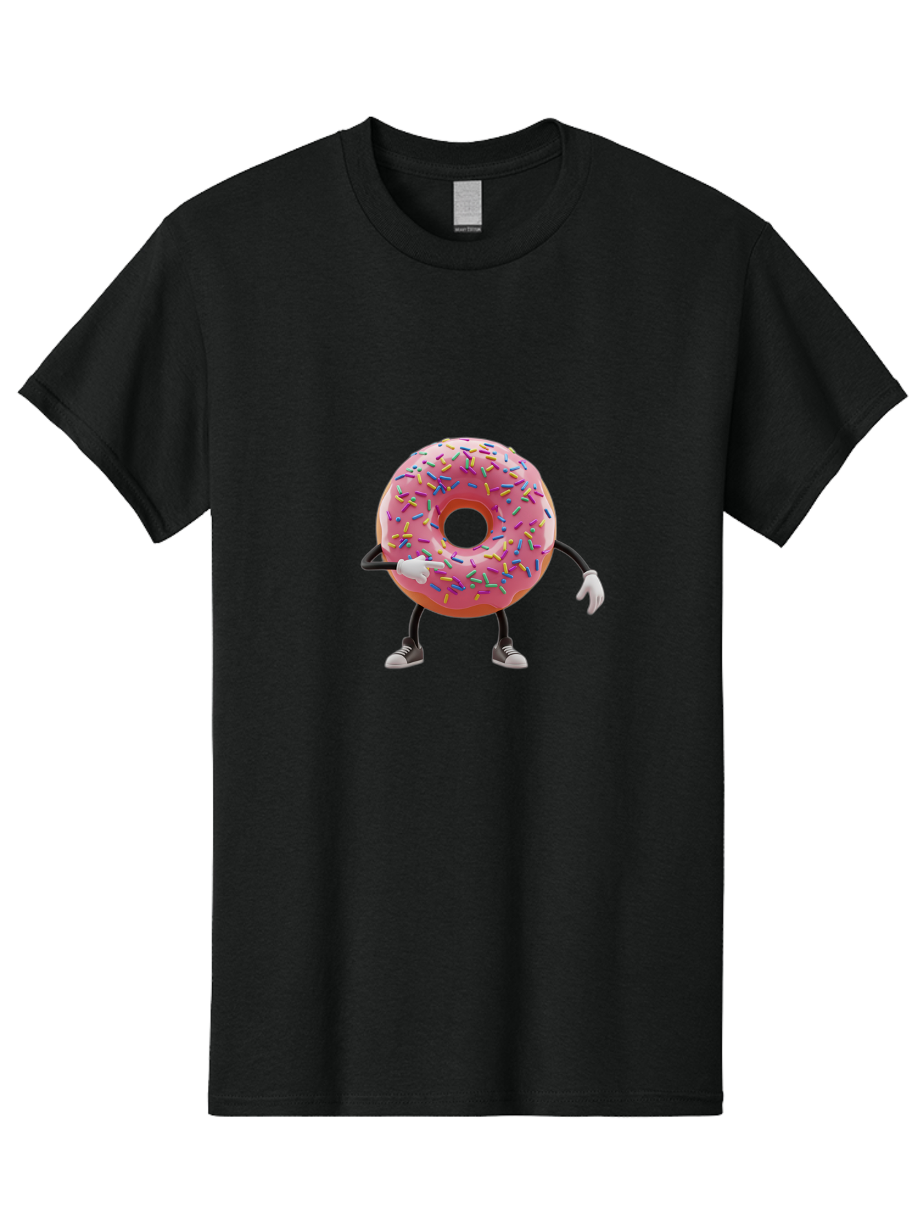 Donut-Character-2 Men'S Graphic Tee, 100% Cotton, Comfortable Casual Summer Wear, Machine Washable, Vintage Camera, Old Camera, Antique Camera, Black Camera, Classic Photography, Photography Equipment, Nostalgic Device, Film Camera, Camera Art Bak438