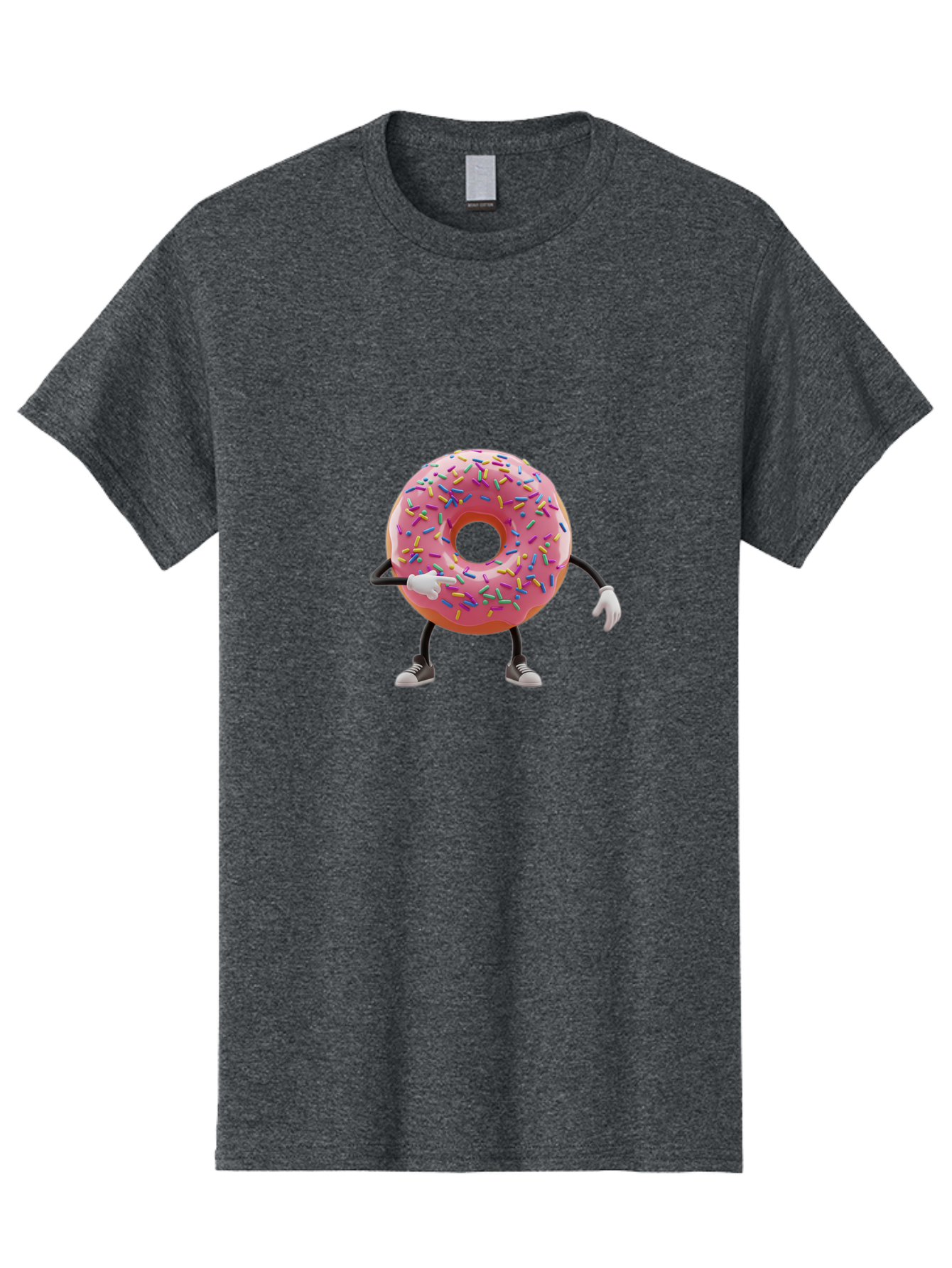 Donut-Character-2 Men'S Graphic Tee, 100% Cotton, Comfortable Casual Summer Wear, Machine Washable, Vintage Camera, Old Camera, Antique Camera, Black Camera, Classic Photography, Photography Equipment, Nostalgic Device, Film Camera, Camera Art Bak438