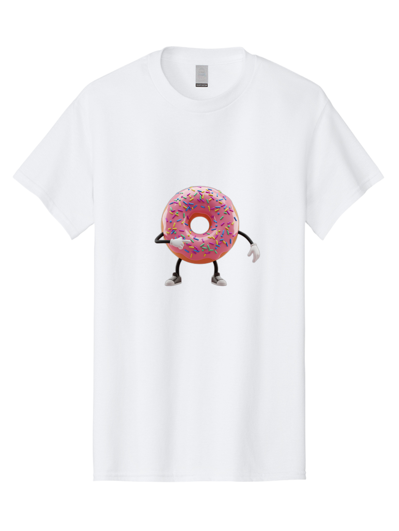 Donut-Character-2 Men'S Graphic Tee, 100% Cotton, Comfortable Casual Summer Wear, Machine Washable, Vintage Camera, Old Camera, Antique Camera, Black Camera, Classic Photography, Photography Equipment, Nostalgic Device, Film Camera, Camera Art Bak438