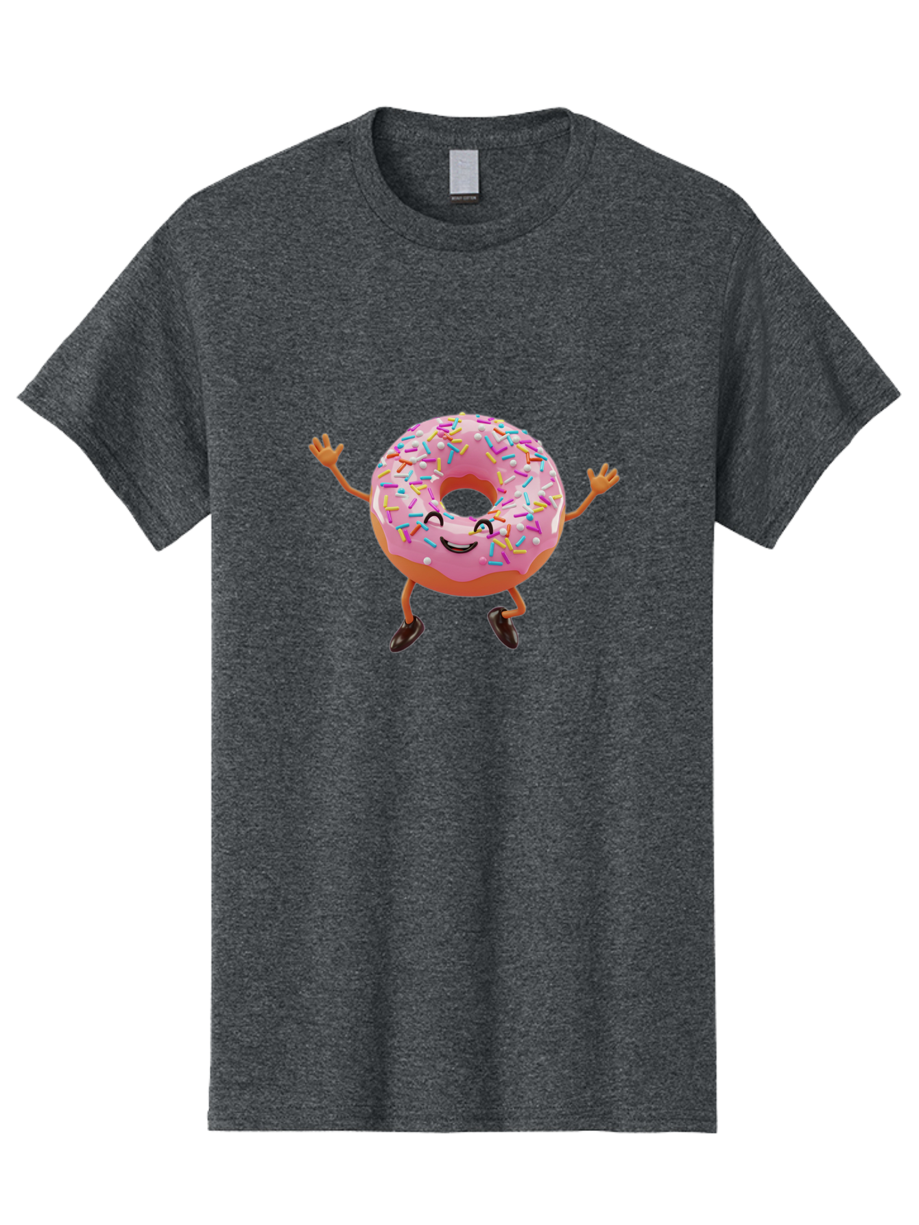 Donut-Character Men'S Graphic Tee, 100% Cotton, Comfortable Casual Summer Wear, Machine Washable, Vintage Camera, Old Camera, Antique Camera, Black Camera, Classic Photography, Photography Equipment, Nostalgic Device, Film Camera, Camera Art Bak440