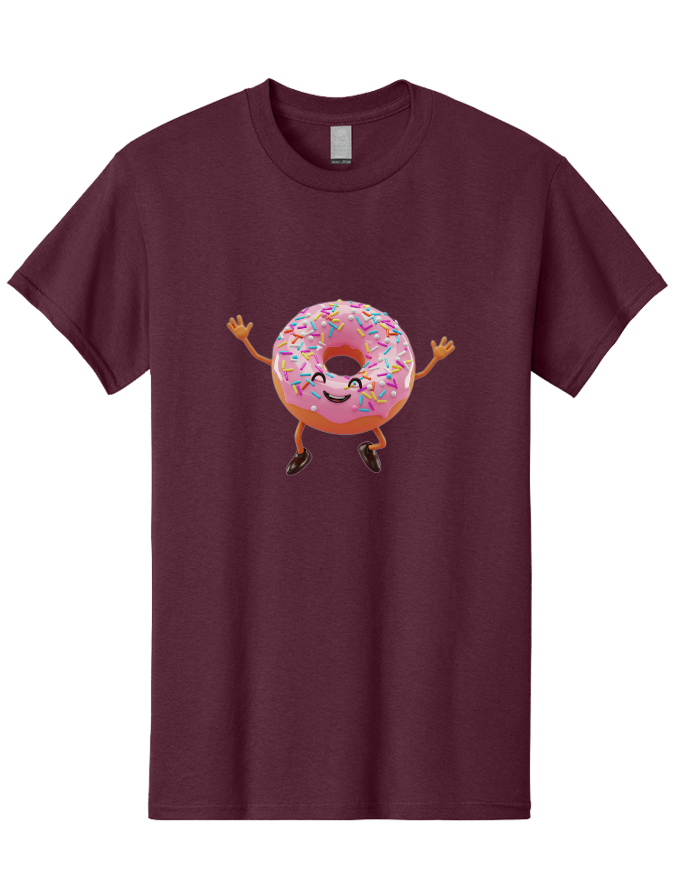 Donut-Character Men'S Graphic Tee, 100% Cotton, Comfortable Casual Summer Wear, Machine Washable, Vintage Camera, Old Camera, Antique Camera, Black Camera, Classic Photography, Photography Equipment, Nostalgic Device, Film Camera, Camera Art Bak440