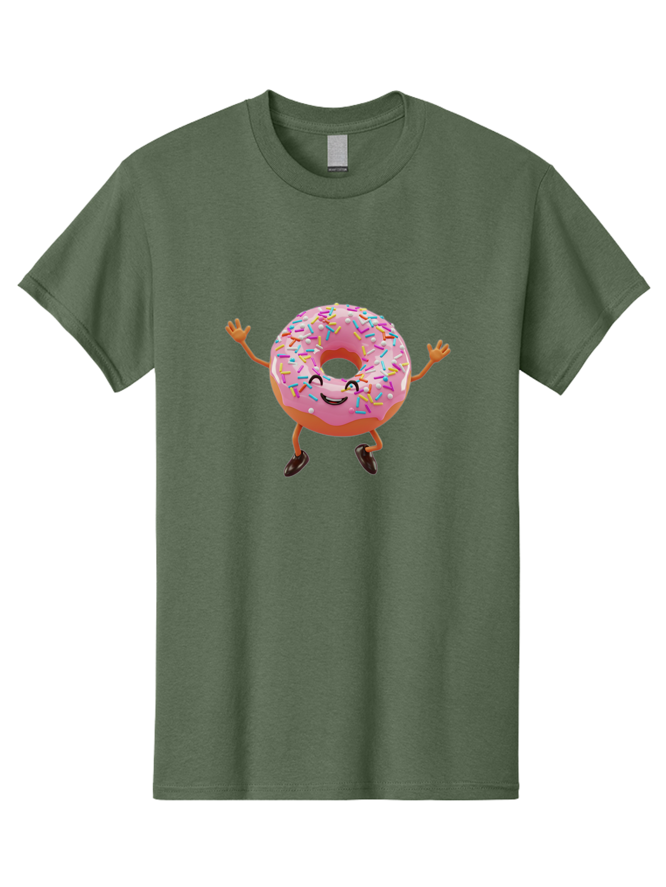 Donut-Character Men'S Graphic Tee, 100% Cotton, Comfortable Casual Summer Wear, Machine Washable, Vintage Camera, Old Camera, Antique Camera, Black Camera, Classic Photography, Photography Equipment, Nostalgic Device, Film Camera, Camera Art Bak440