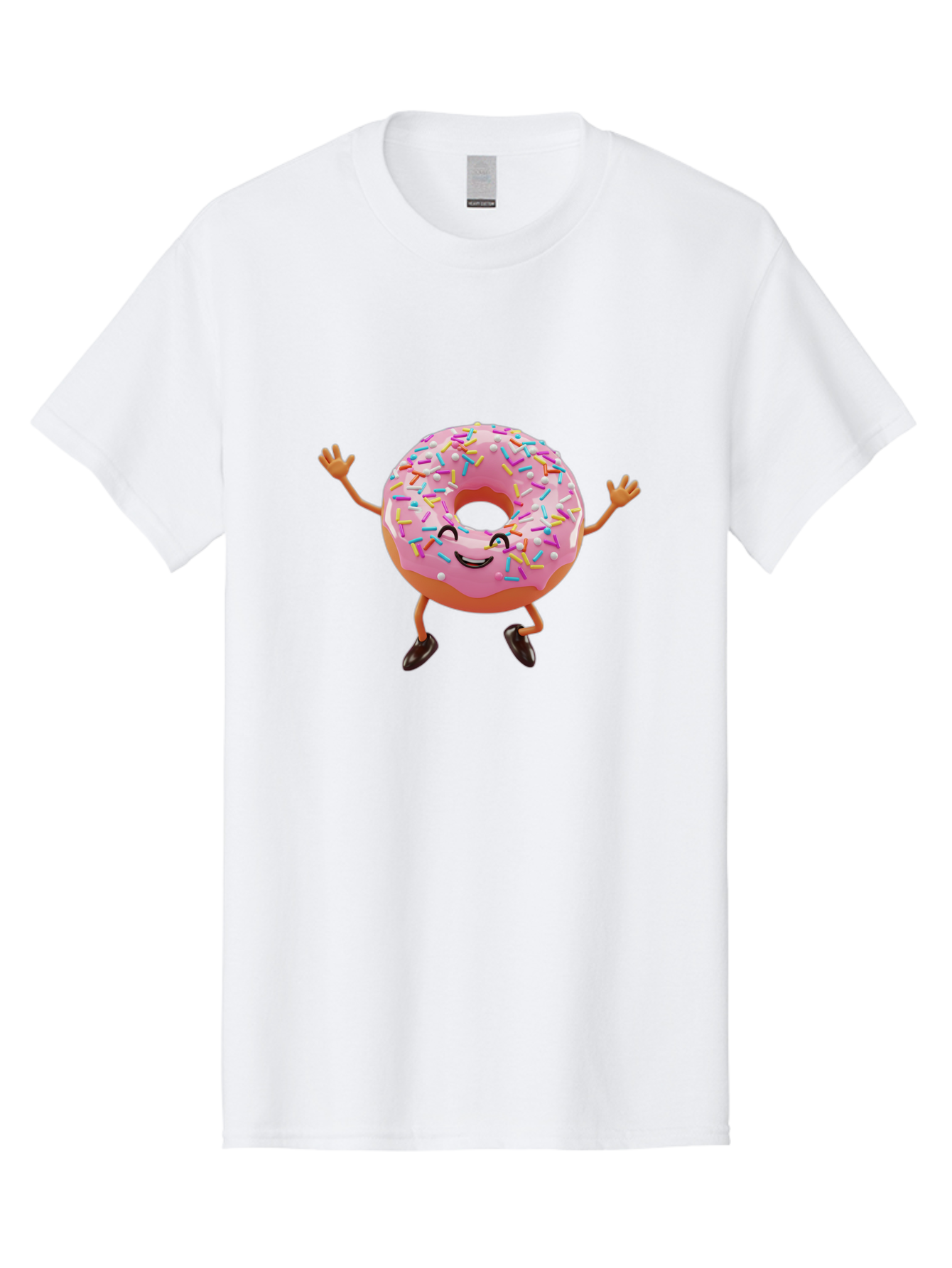Donut-Character Men'S Graphic Tee, 100% Cotton, Comfortable Casual Summer Wear, Machine Washable, Vintage Camera, Old Camera, Antique Camera, Black Camera, Classic Photography, Photography Equipment, Nostalgic Device, Film Camera, Camera Art Bak440