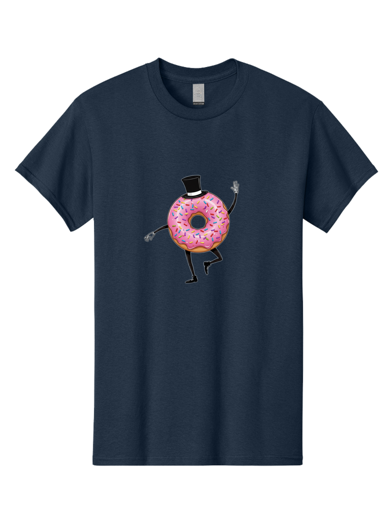 Donut-In-Top-Hat Men'S Graphic Tee, 100% Cotton, Comfortable Casual Summer Wear, Machine Washable, Vintage Camera, Old Camera, Antique Camera, Black Camera, Classic Photography, Photography Equipment, Nostalgic Device, Film Camera, Camera Art Bak441