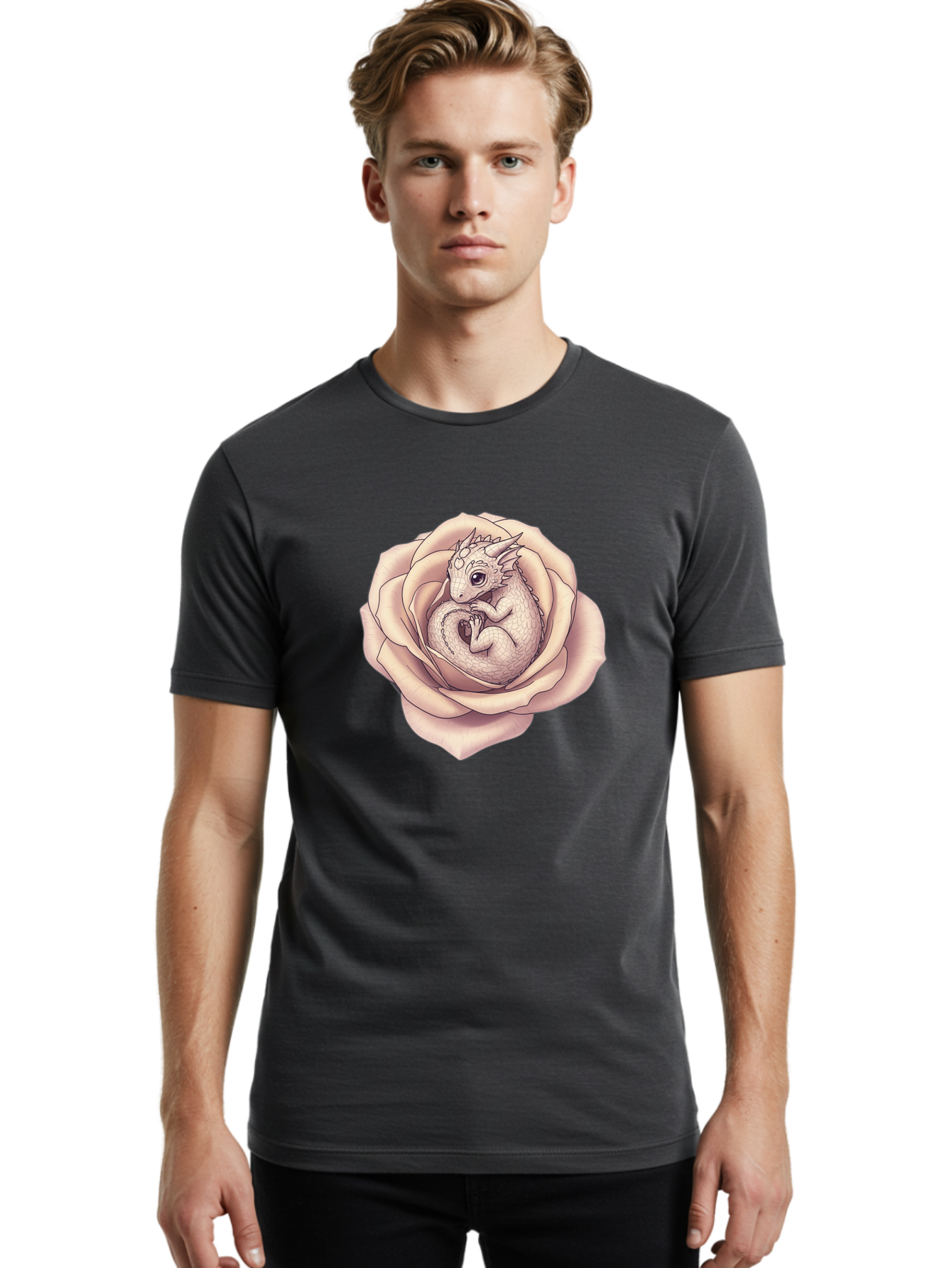 Dragon-In-A-Rose Men'S Graphic Tee, 100% Cotton, Comfortable Casual Summer Wear, Machine Washable, Vintage Camera, Old Camera, Antique Camera, Black Camera, Classic Photography, Photography Equipment, Nostalgic Device, Film Camera, Camera Art Bak451