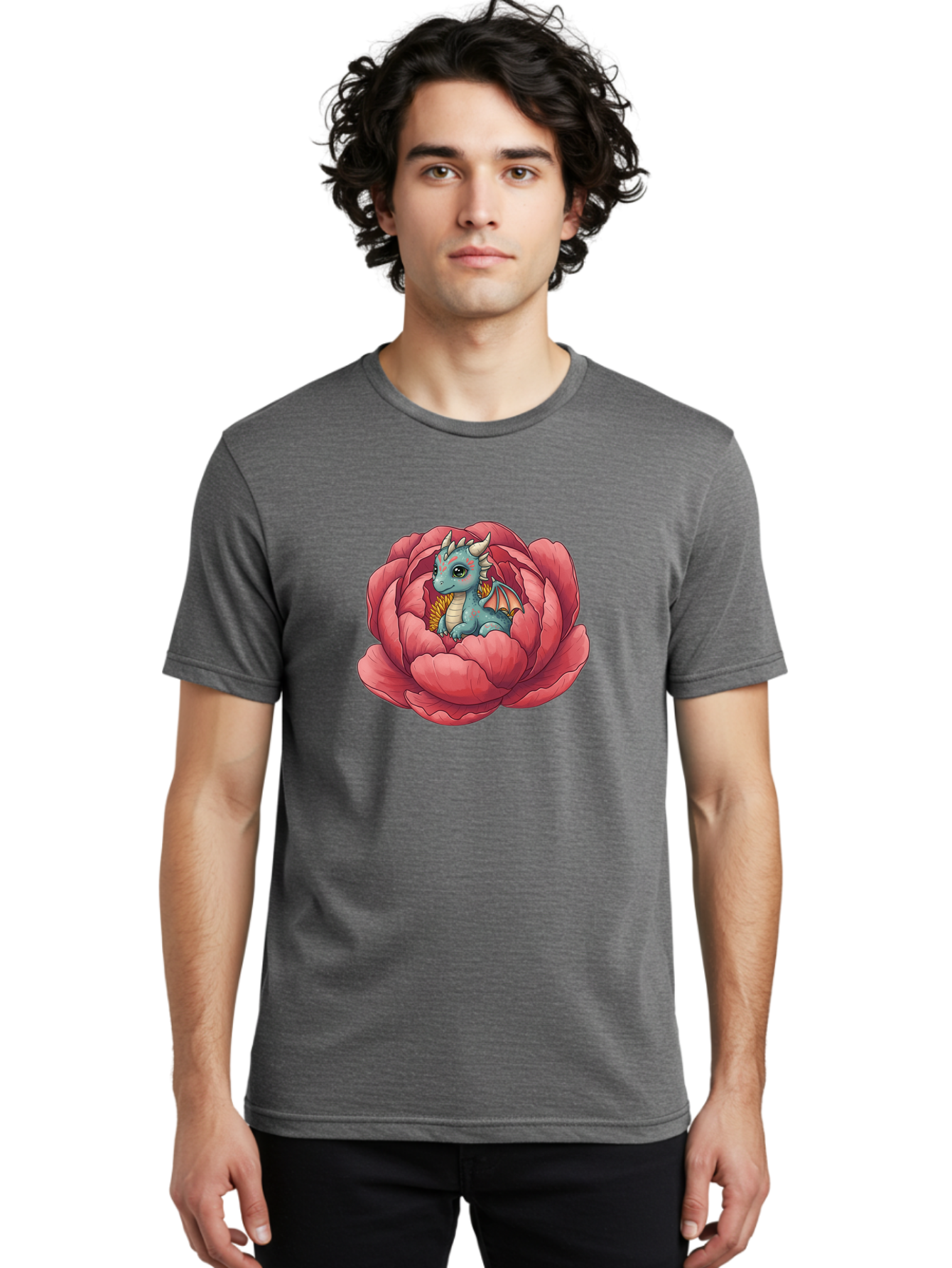 Dragon-In-Flower-2 Men'S Graphic Tee, 100% Cotton, Comfortable Casual Summer Wear, Machine Washable, Vintage Camera, Old Camera, Antique Camera, Black Camera, Classic Photography, Photography Equipment, Nostalgic Device, Film Camera, Bak454