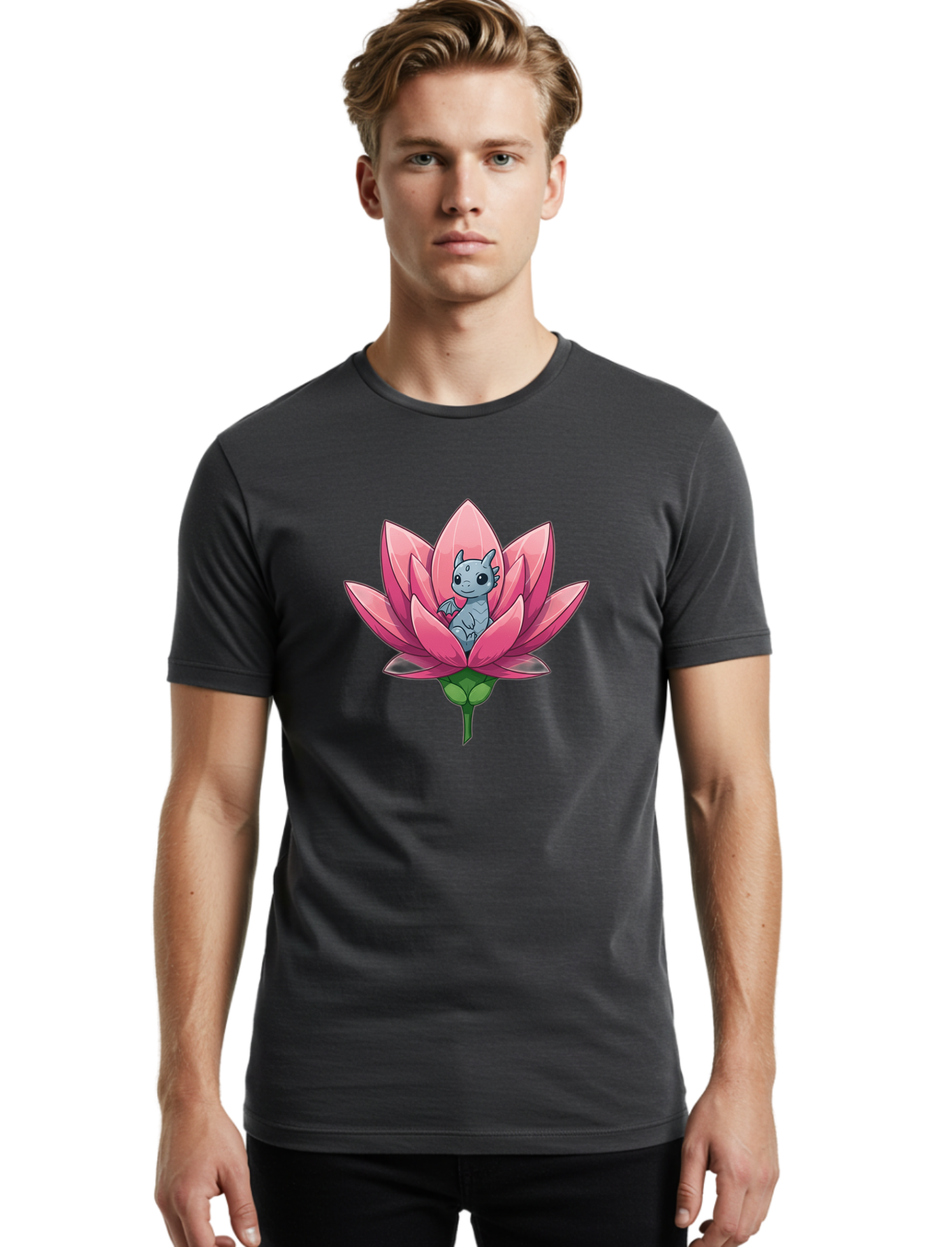 Dragon-In-Lotus-1 Men'S Graphic Tee, 100% Cotton, Comfortable Casual Summer Wear, Machine Washable, Vintage Camera, Old Camera, Antique Camera, Black Camera, Classic Photography, Photography Equipment, Nostalgic Device, Film Camera, Camera Art Bak457