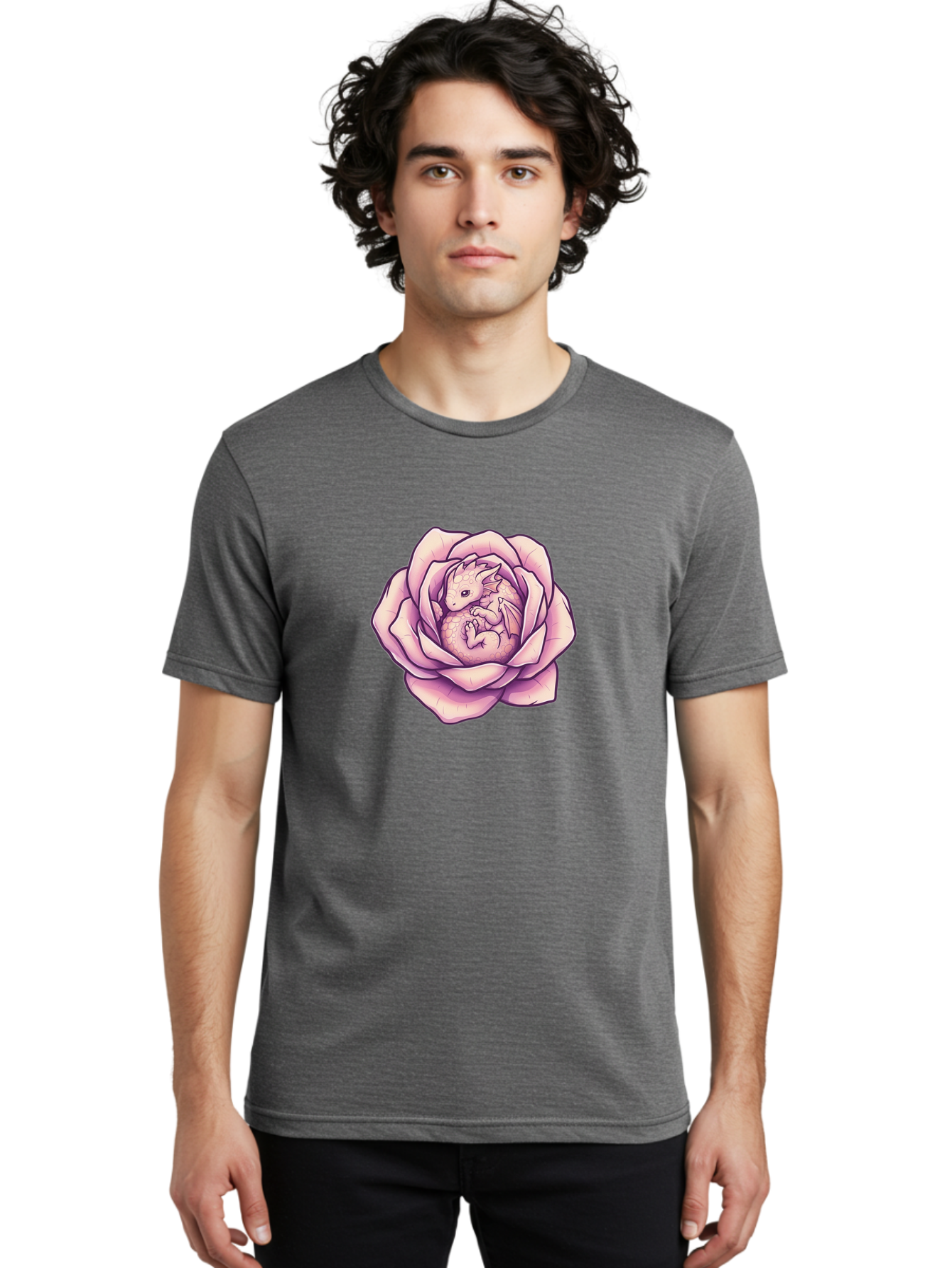Dragon-In-Rose-7 Men'S Graphic Tee, 100% Cotton, Comfortable Casual Summer Wear, Machine Washable, Vintage Camera, Old Camera, Antique Camera, Black Camera, Classic Photography, Photography Equipment, Nostalgic Device, Film Camera, Camera Art Bak470