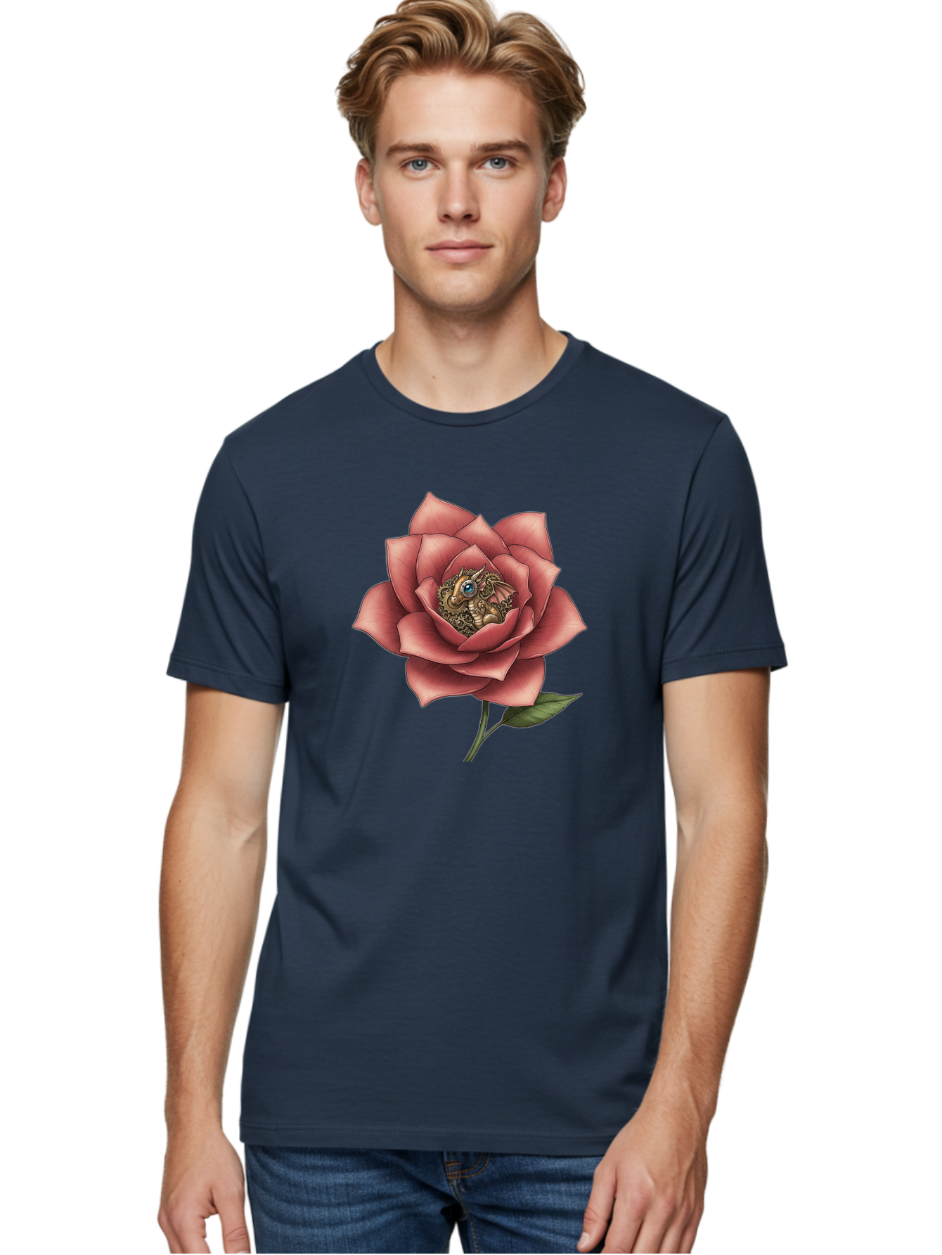 Dragon-In-Rose Men'S Graphic Tee, 100% Cotton, Comfortable Casual Summer Wear, Machine Washable, Vintage Camera, Old Camera, Antique Camera, Black Camera, Classic Photography, Photography Equipment, Nostalgic Device, Film Camera, Camera Art Bak472
