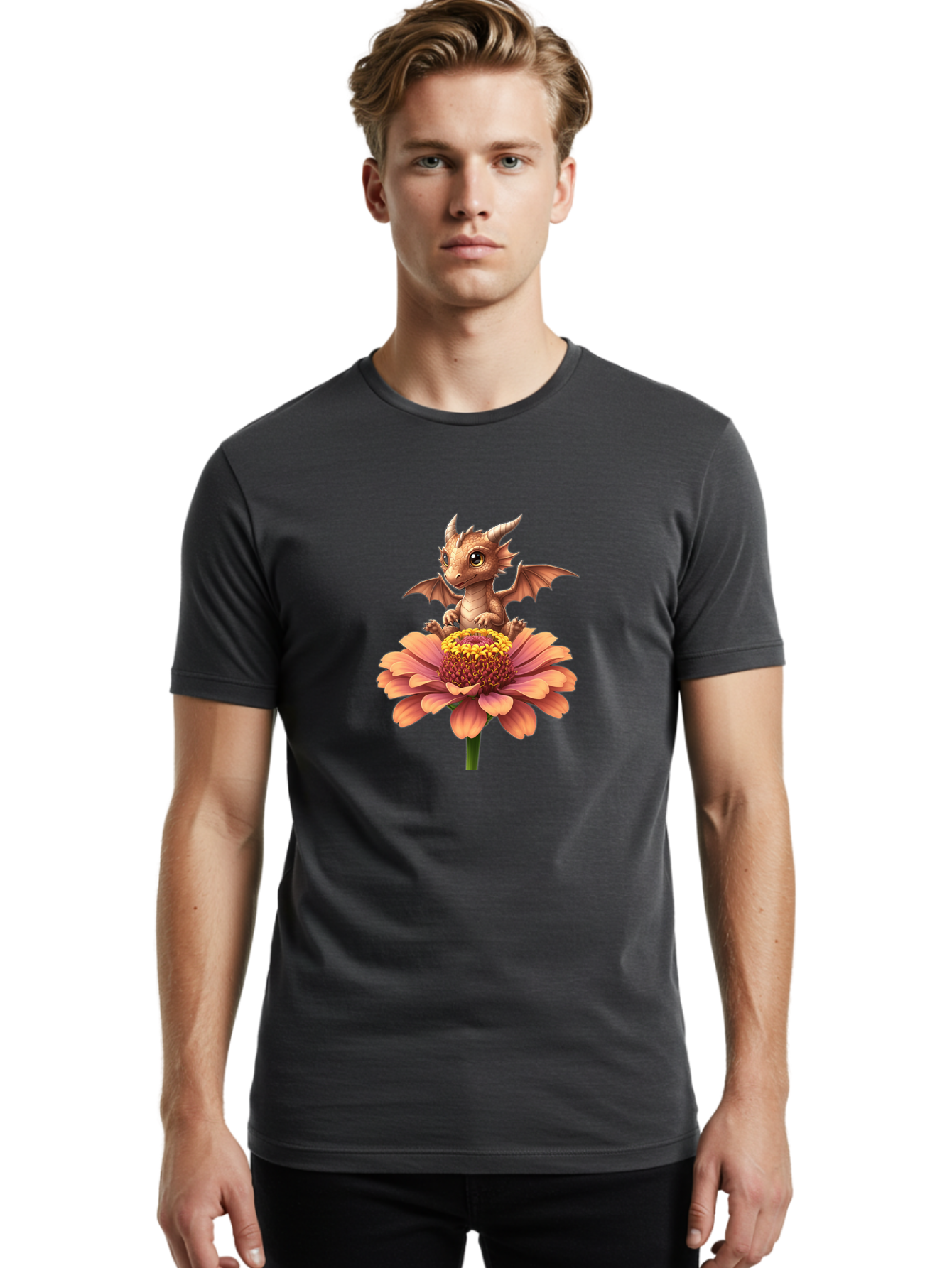 Dragon-On-Flower Men'S Graphic Tee, 100% Cotton, Comfortable Casual Summer Wear, Machine Washable, Vintage Camera, Old Camera, Antique Camera, Black Camera, Classic Photography, Photography Equipment, Nostalgic Device, Film Camera, Camera Art Bak480