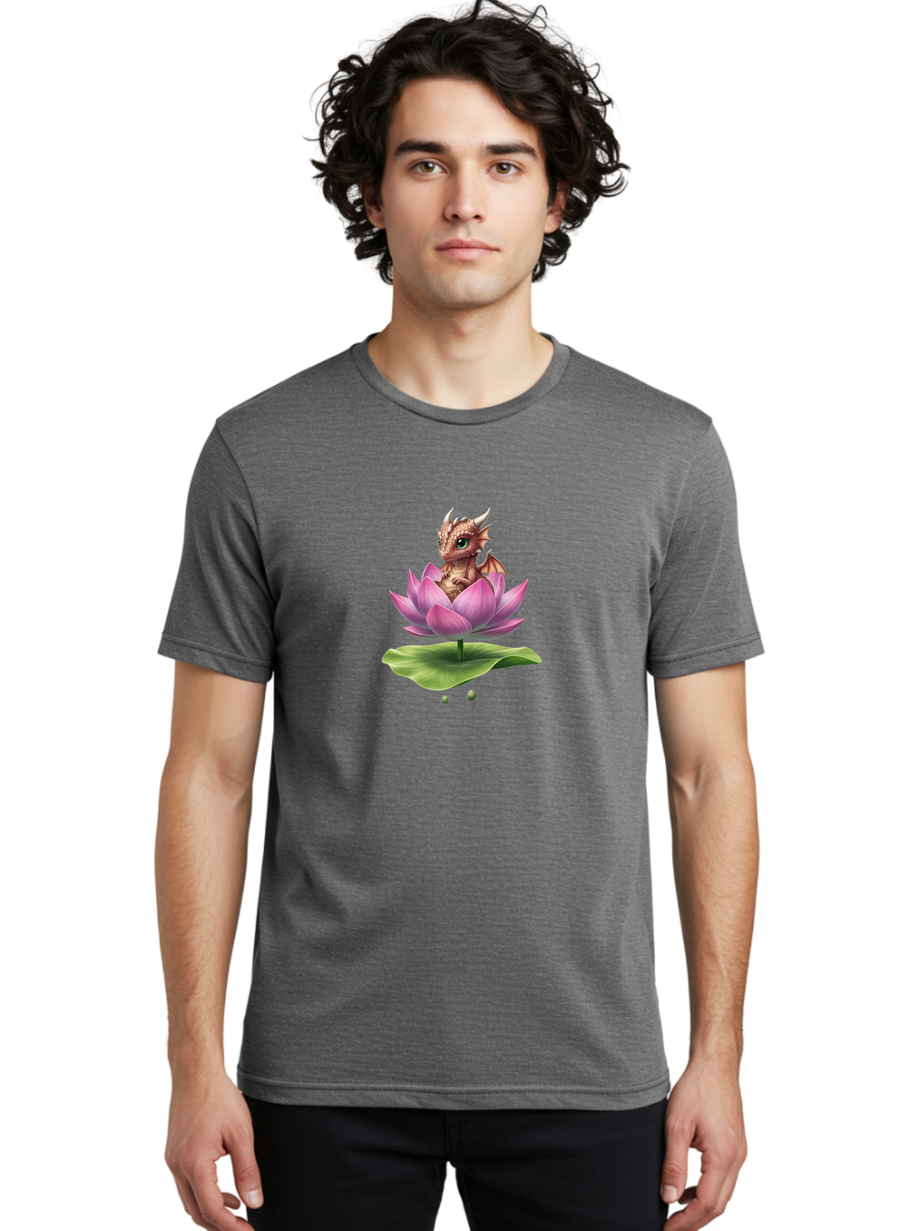 Dragon-On-Lotus-Flower-1 Men'S Graphic Tee, 100% Cotton, Comfortable Casual Summer Wear, Machine Washable, Vintage Camera, Old Camera, Antique Camera, Black Camera, Classic Photography, Photography Equipment, Nostalgic Device, Film Camera, Bak483