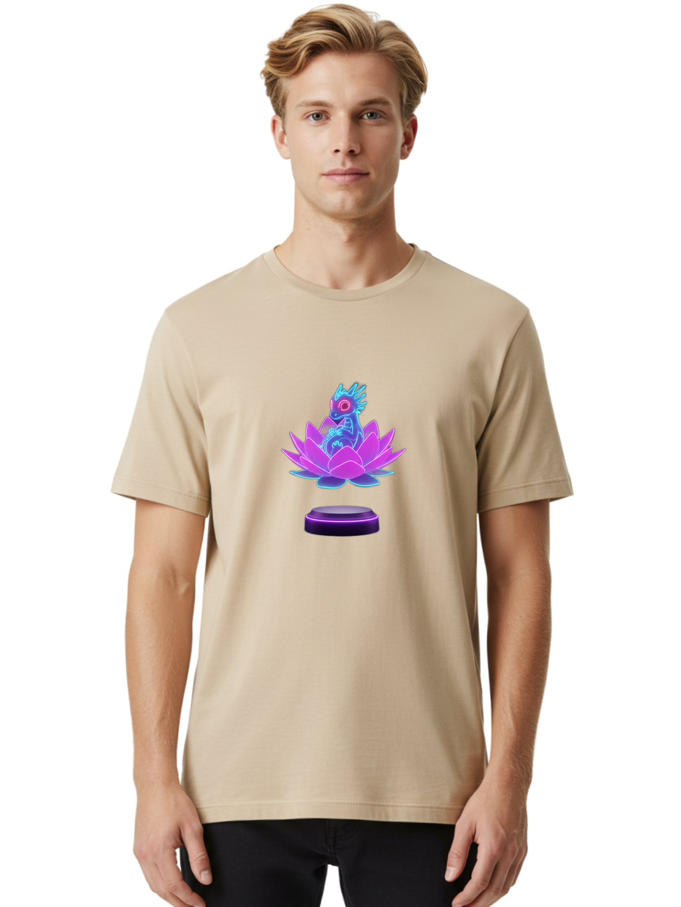 Dragon-On-Lotus-Flower-2 Men'S Graphic Tee, 100% Cotton, Comfortable Casual Summer Wear, Machine Washable, Vintage Camera, Old Camera, Antique Camera, Black Camera, Classic Photography, Photography Equipment, Nostalgic Device, Film Camera, Bak484