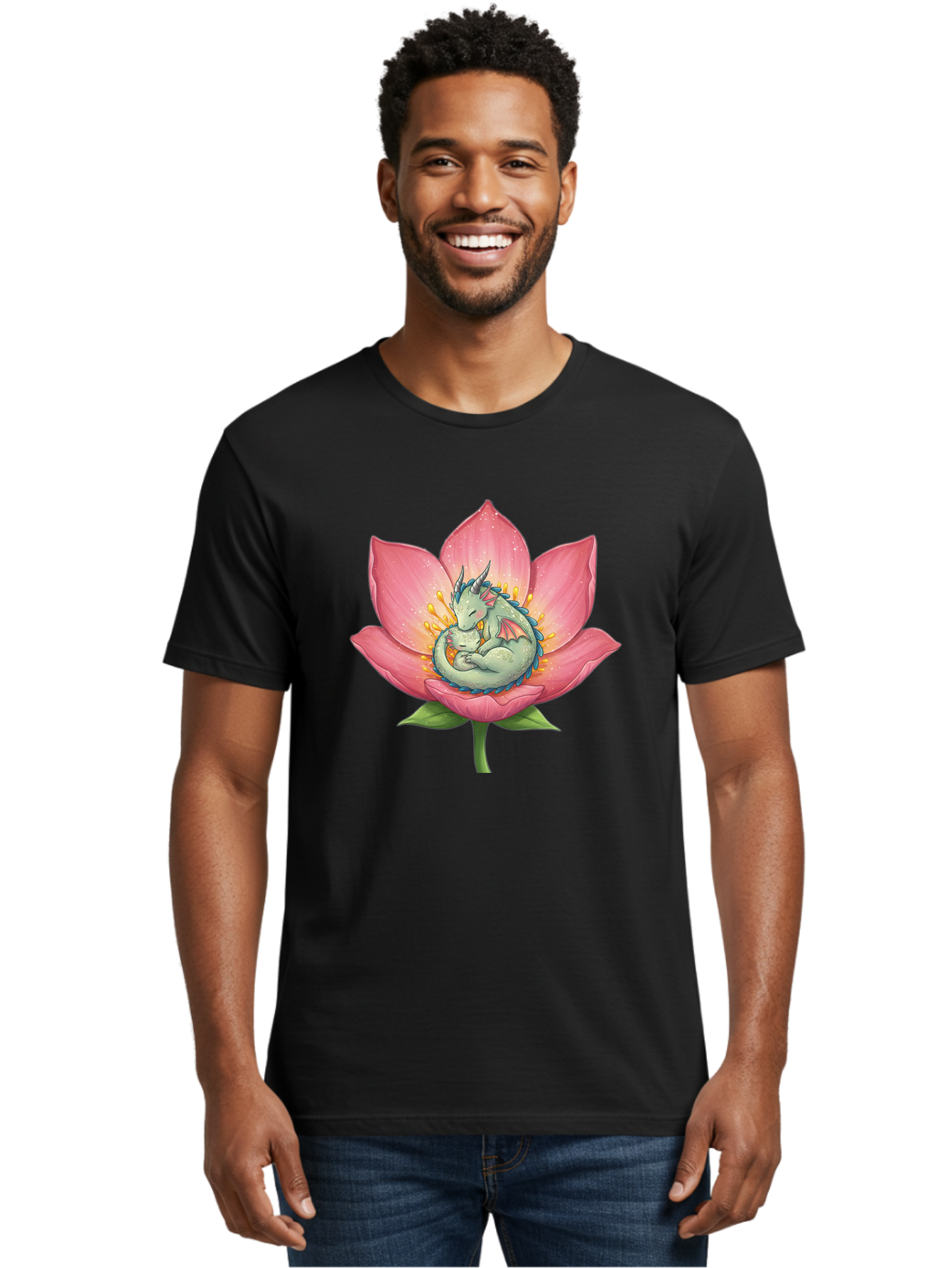 Dragon-Sleeping-On-Pink-Lotus-Flower Men'S Graphic Tee, 100% Cotton, Comfortable Casual Summer Wear, Machine Washable, Vintage Camera, Old Camera, Antique Camera, Black Camera, Classic Photography, Photography Equipment, Nostalgic Device, Bak490