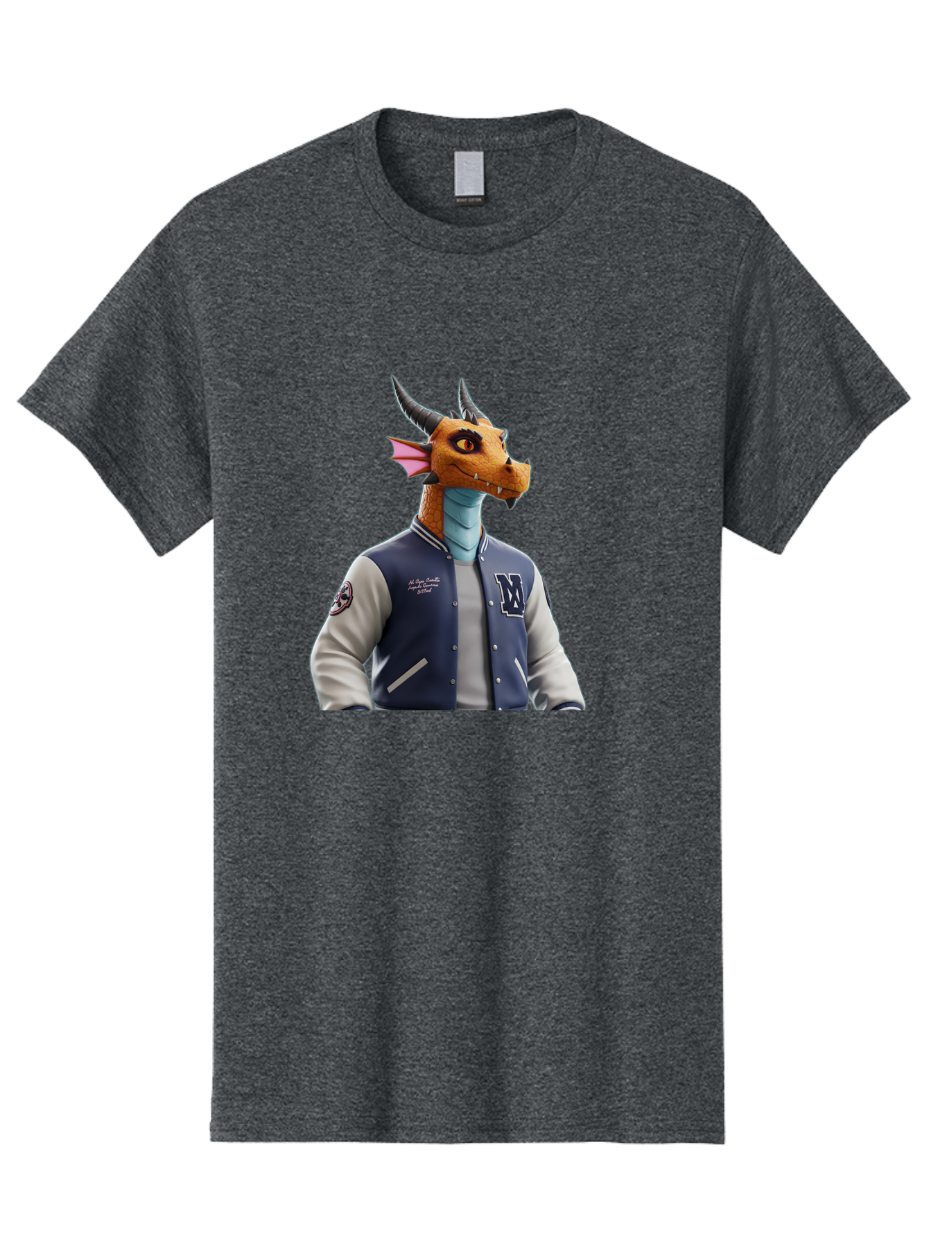 Dragon-Varsity-Jacket-1 Men'S Graphic Tee, 100% Cotton, Comfortable Casual Summer Wear, Machine Washable, Vintage Camera, Old Camera, Antique Camera, Black Camera, Classic Photography, Photography Equipment, Nostalgic Device, Film Camera, Bak493