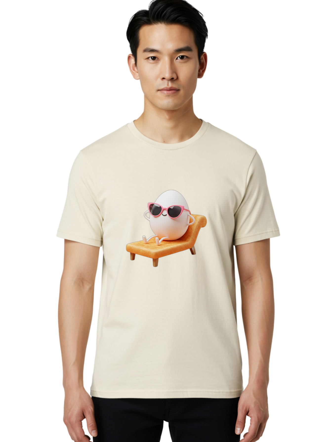 Egg-In-Sunglasses Men'S Graphic Tee, 100% Cotton, Comfortable Casual Summer Wear, Machine Washable, Vintage Camera, Old Camera, Antique Camera, Black Camera, Classic Photography, Photography Equipment, Nostalgic Device, Film Camera, Camera Art Bak515