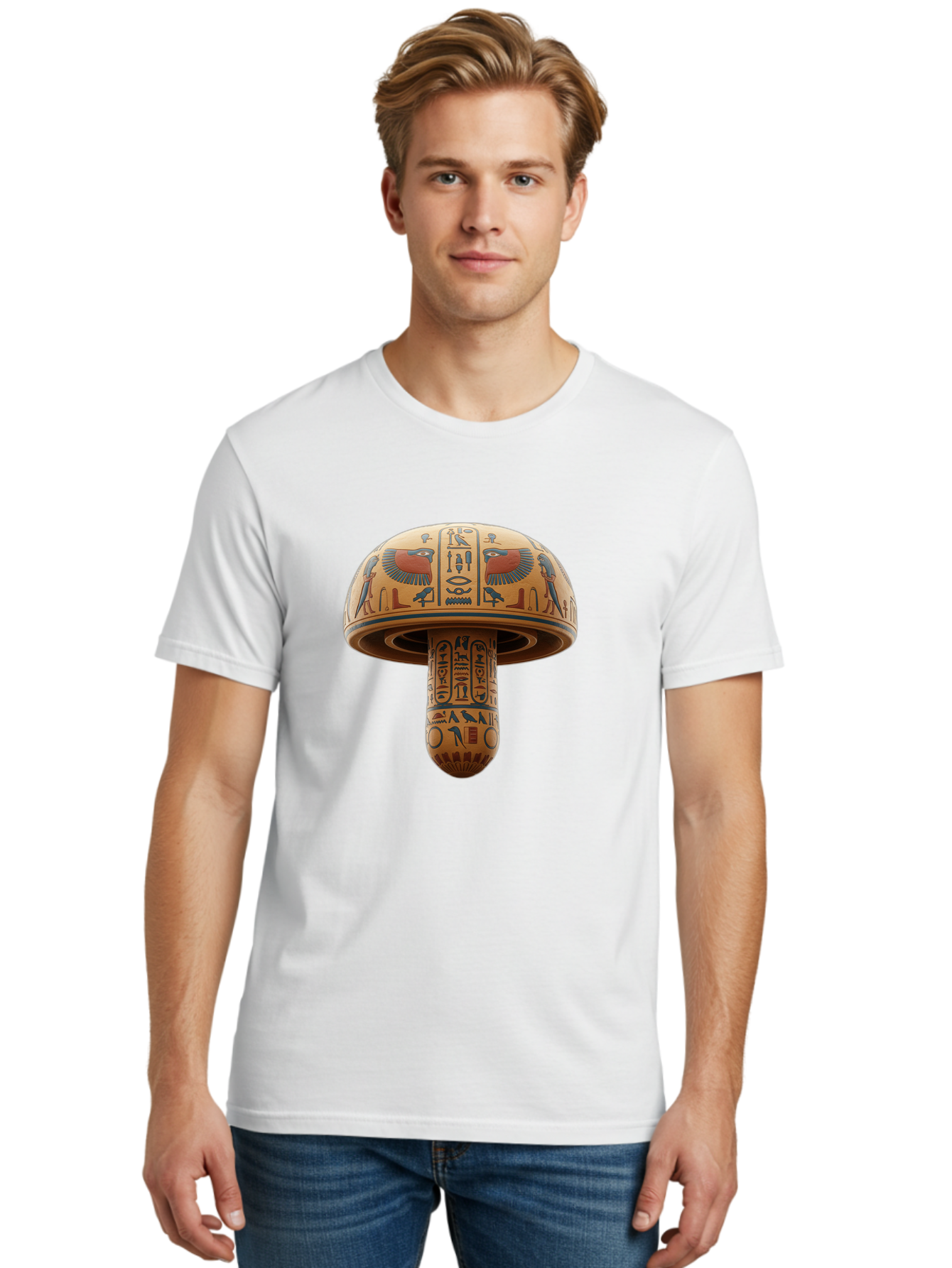 Egyptian-Mushroom Men'S Graphic Tee, 100% Cotton, Comfortable Casual Summer Wear, Machine Washable, Vintage Camera, Old Camera, Antique Camera, Black Camera, Classic Photography, Photography Equipment, Nostalgic Device, Film Camera, Camera Art Bak525