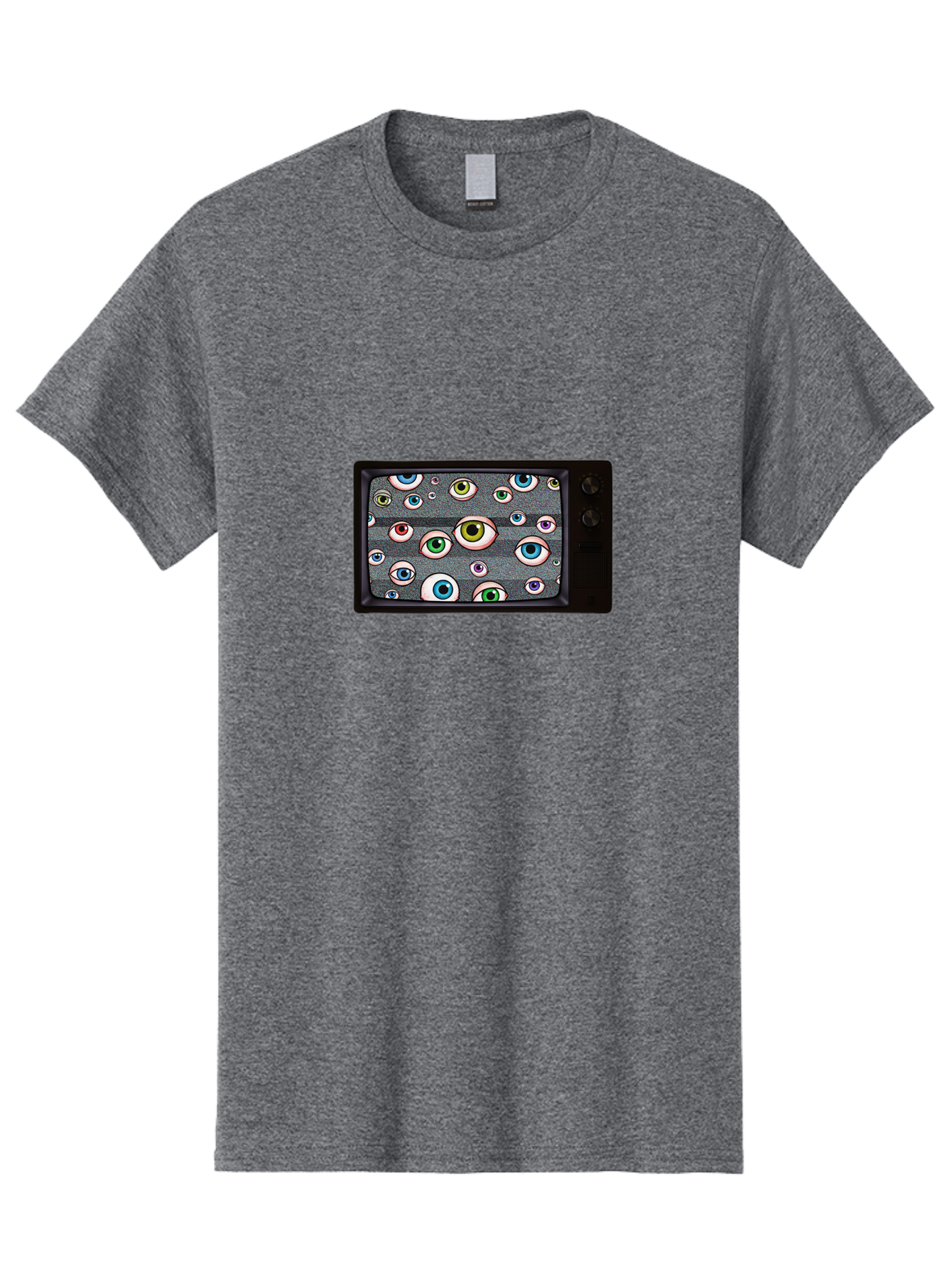 Eyes-On-Phone-Screen Men'S Graphic Tee, 100% Cotton, Comfortable Casual Summer Wear, Machine Washable, Vintage Camera, Old Camera, Antique Camera, Black Camera, Classic Photography, Photography Equipment, Nostalgic Device, Film Camera, Bak534