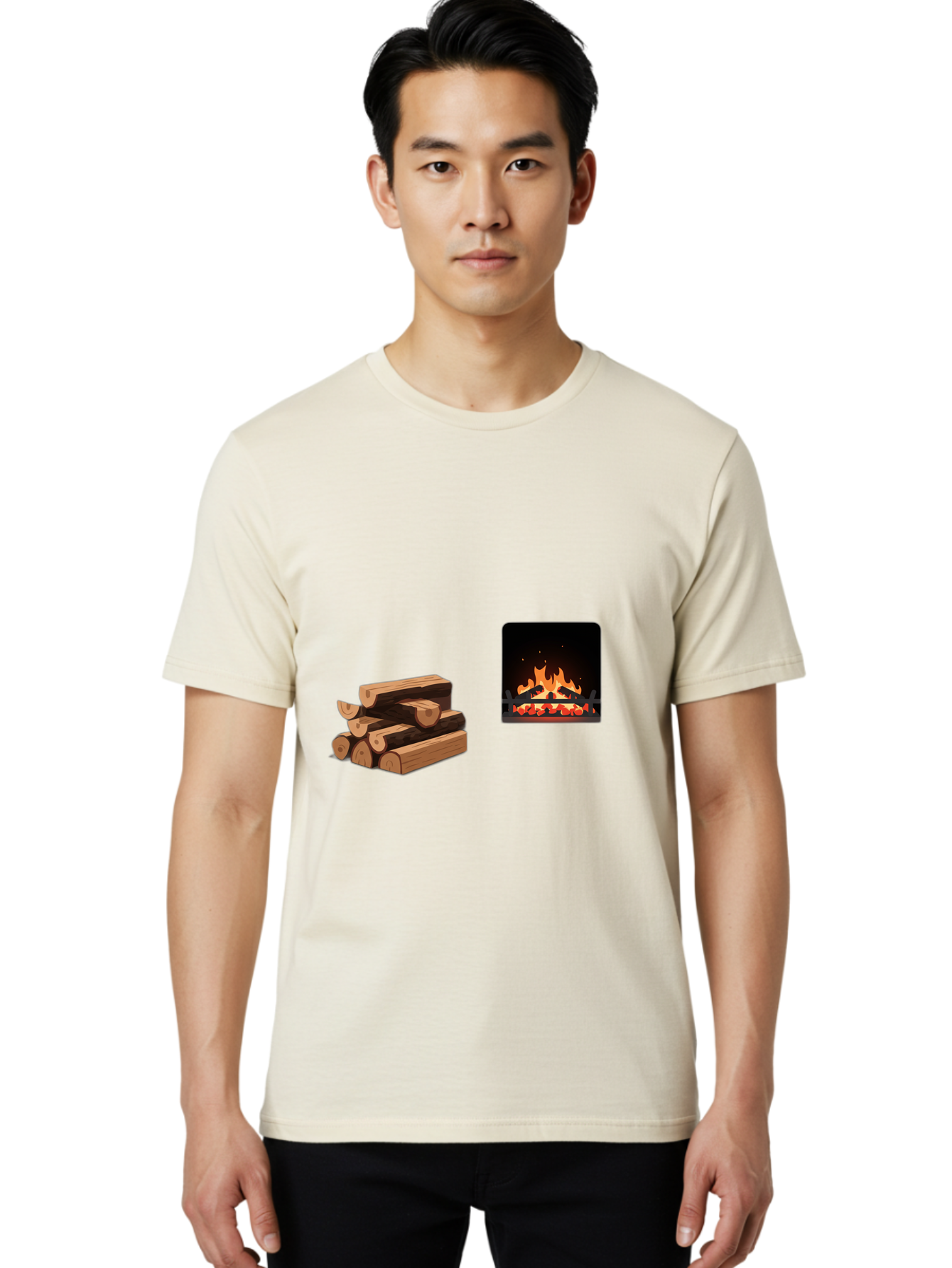 Fireplace-And-Logs Men'S Graphic Tee, 100% Cotton, Comfortable Casual Summer Wear, Machine Washable, Vintage Camera, Old Camera, Antique Camera, Black Camera, Classic Photography, Photography Equipment, Nostalgic Device, Film Camera, Bak547