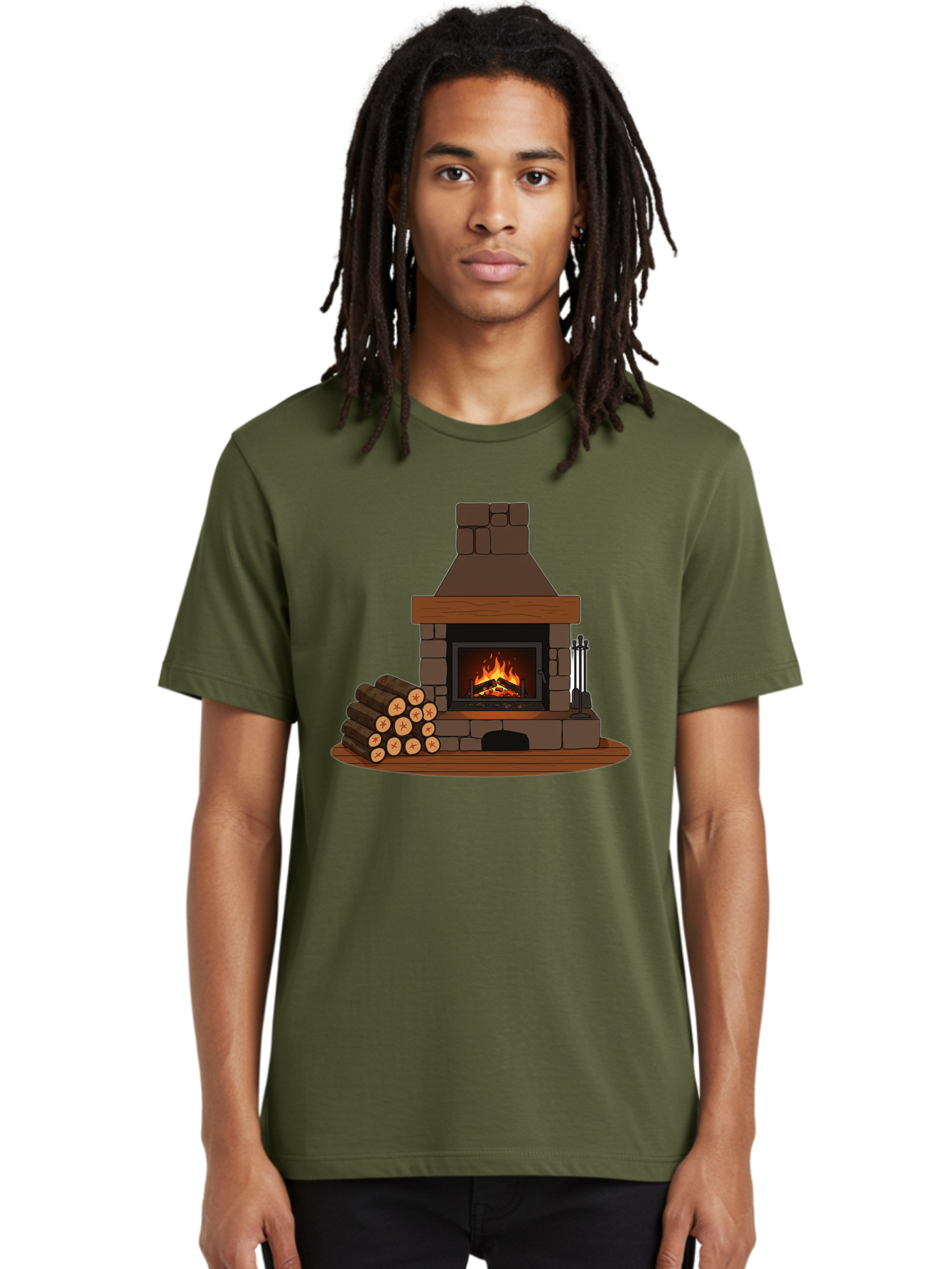 Fireplace-With-Fire Men'S Graphic Tee, 100% Cotton, Comfortable Casual Summer Wear, Machine Washable, Vintage Camera, Old Camera, Antique Camera, Black Camera, Classic Photography, Photography Equipment, Nostalgic Device, Film Camera, Bak548