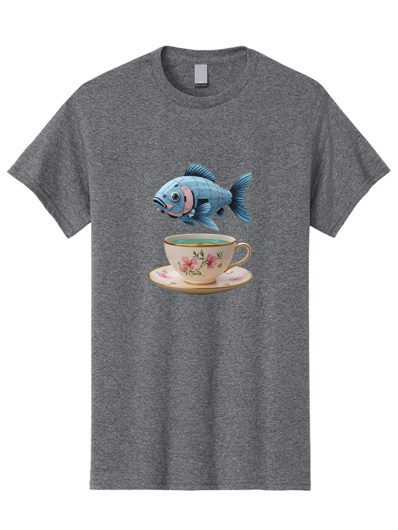 Fish-In-Tea-Cup-1 Men'S Graphic Tee, 100% Cotton, Comfortable Casual Summer Wear, Machine Washable, Vintage Camera, Old Camera, Antique Camera, Black Camera, Classic Photography, Photography Equipment, Nostalgic Device, Film Camera, Camera Art Bak552
