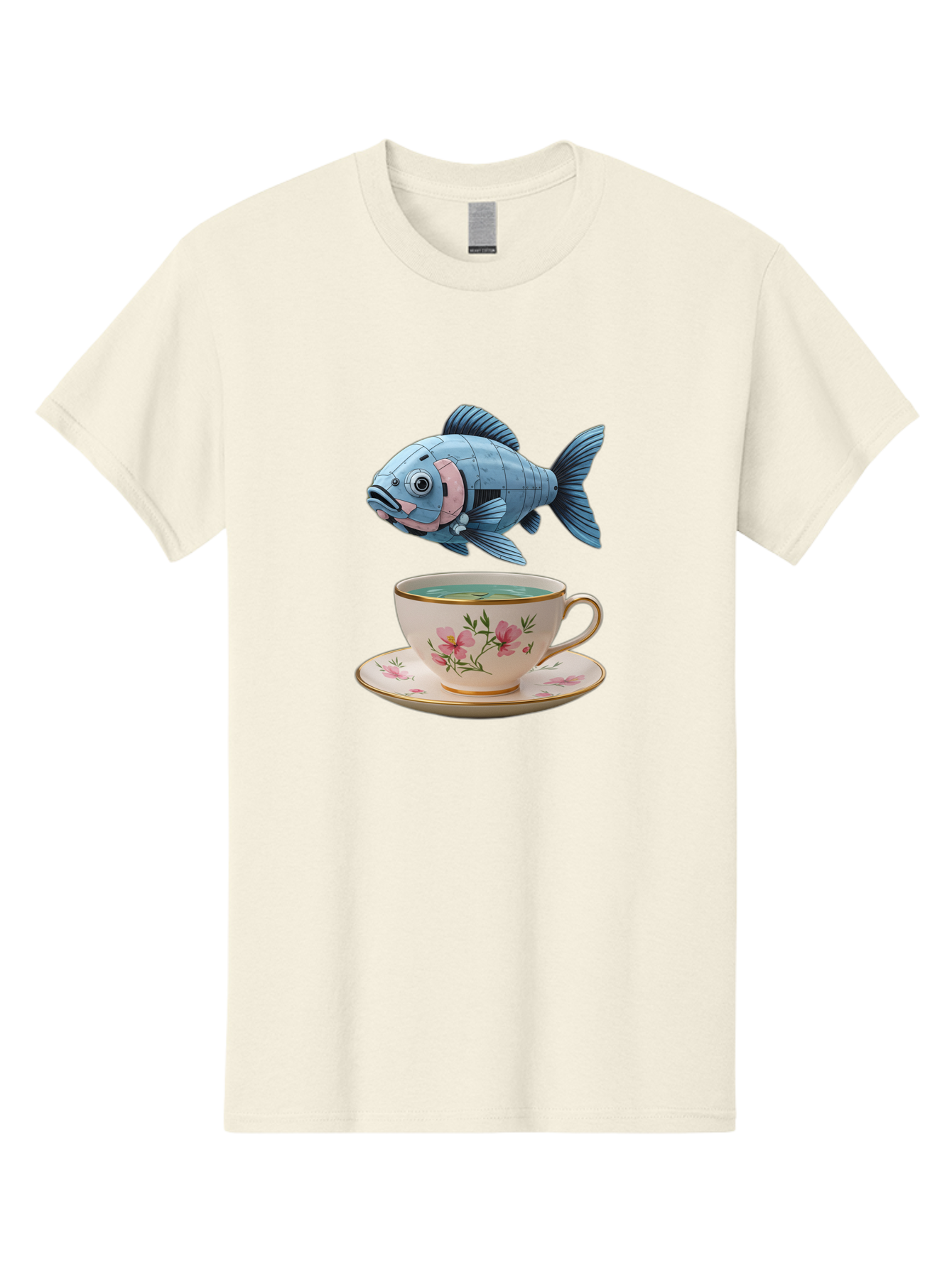 Fish-In-Tea-Cup-1 Men'S Graphic Tee, 100% Cotton, Comfortable Casual Summer Wear, Machine Washable, Vintage Camera, Old Camera, Antique Camera, Black Camera, Classic Photography, Photography Equipment, Nostalgic Device, Film Camera, Camera Art Bak552