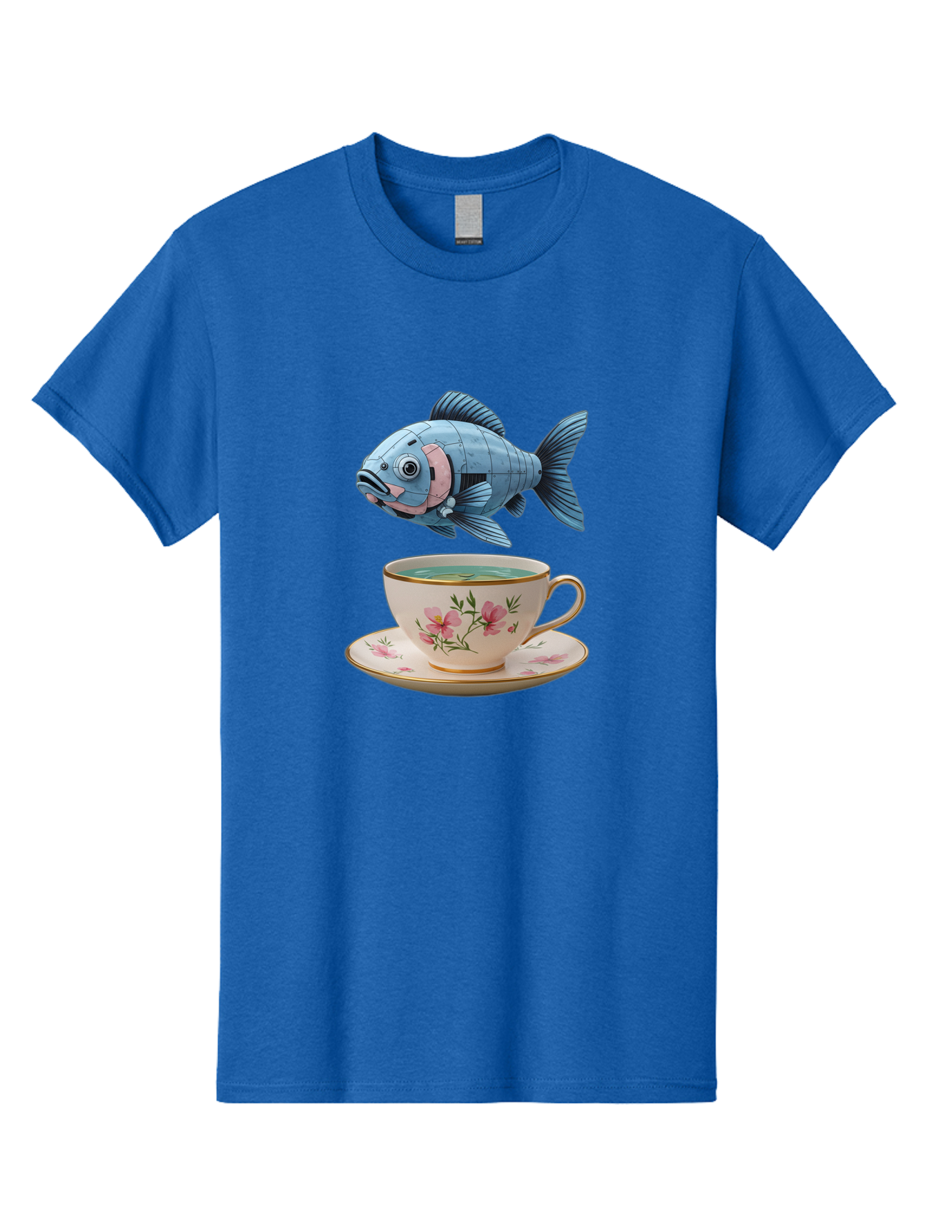 Fish-In-Tea-Cup-1 Men'S Graphic Tee, 100% Cotton, Comfortable Casual Summer Wear, Machine Washable, Vintage Camera, Old Camera, Antique Camera, Black Camera, Classic Photography, Photography Equipment, Nostalgic Device, Film Camera, Camera Art Bak552