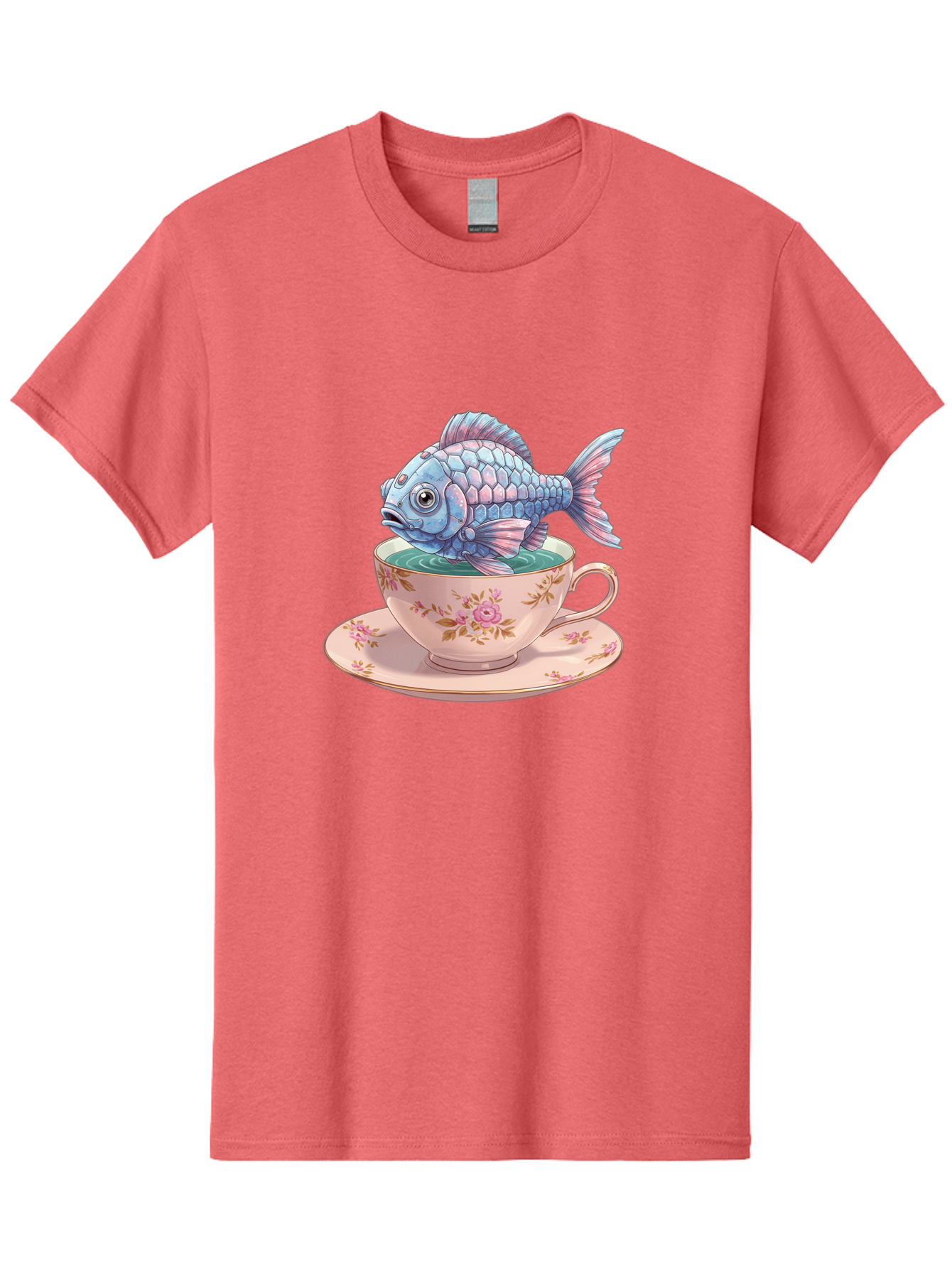 Fish-In-Teacup-2 Men'S Graphic Tee, 100% Cotton, Comfortable Casual Summer Wear, Machine Washable, Vintage Camera, Old Camera, Antique Camera, Black Camera, Classic Photography, Photography Equipment, Nostalgic Device, Film Camera, Camera Art Bak555