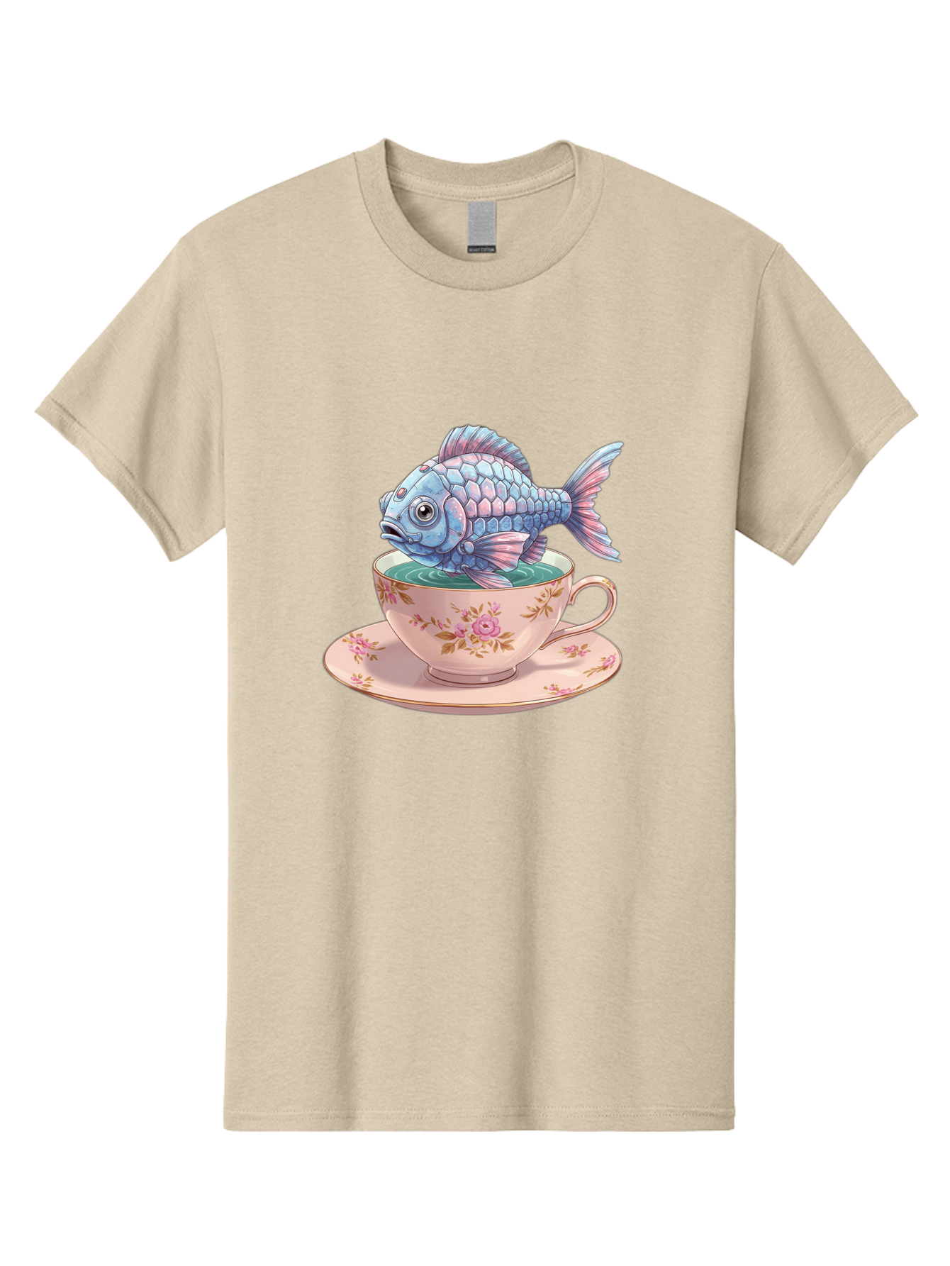 Fish-In-Teacup-2 Men'S Graphic Tee, 100% Cotton, Comfortable Casual Summer Wear, Machine Washable, Vintage Camera, Old Camera, Antique Camera, Black Camera, Classic Photography, Photography Equipment, Nostalgic Device, Film Camera, Camera Art Bak555