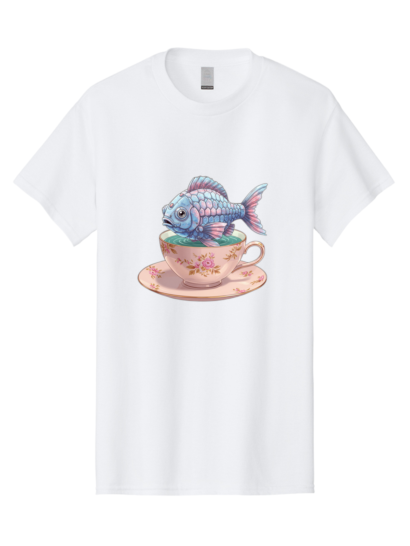 Fish-In-Teacup-2 Men'S Graphic Tee, 100% Cotton, Comfortable Casual Summer Wear, Machine Washable, Vintage Camera, Old Camera, Antique Camera, Black Camera, Classic Photography, Photography Equipment, Nostalgic Device, Film Camera, Camera Art Bak555