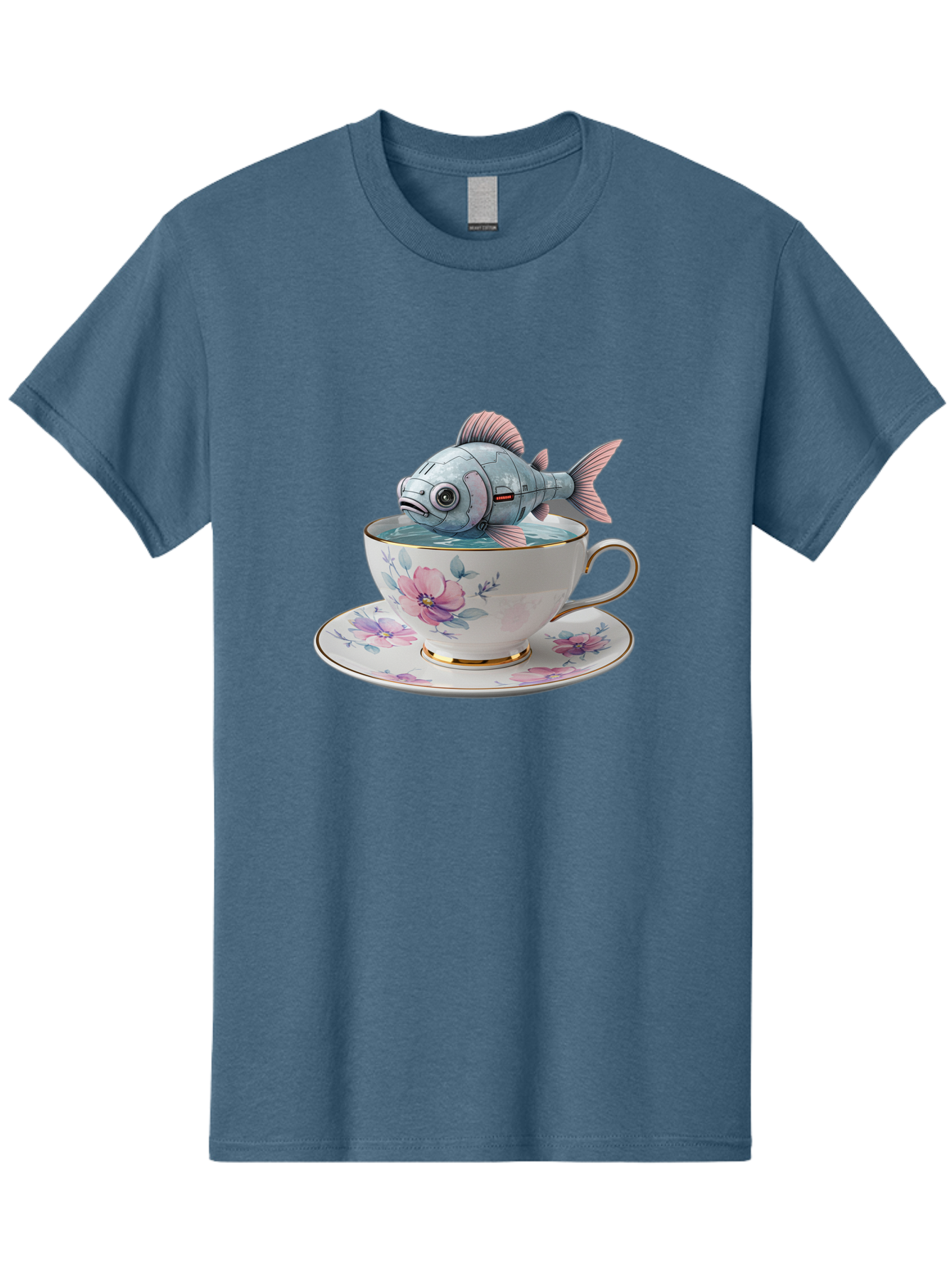 Fish-In-Teacup-3 Men'S Graphic Tee, 100% Cotton, Comfortable Casual Summer Wear, Machine Washable, Vintage Camera, Old Camera, Antique Camera, Black Camera, Classic Photography, Photography Equipment, Nostalgic Device, Film Camera, Camera Art Bak556