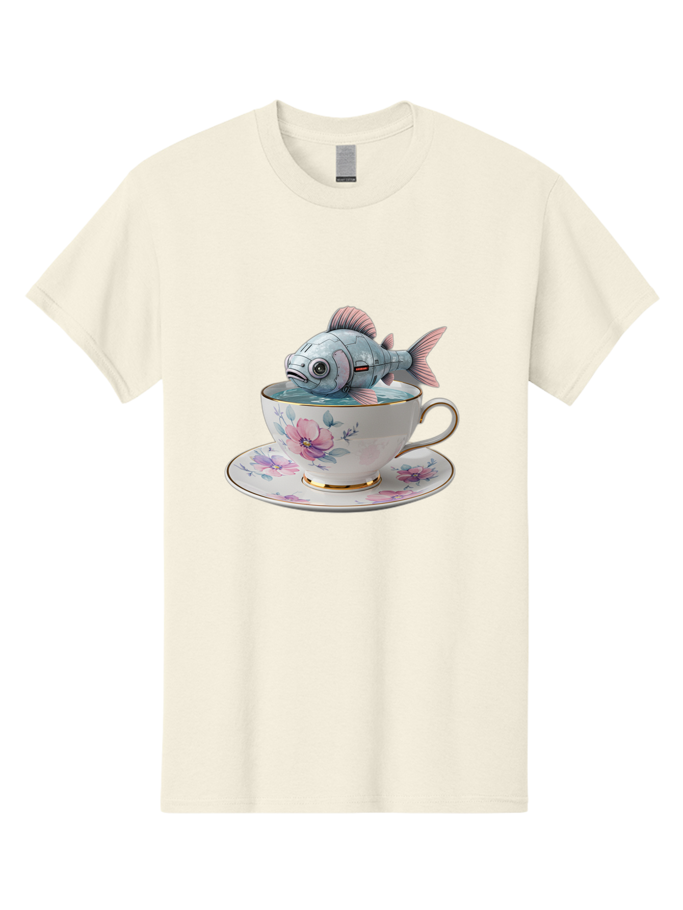 Fish-In-Teacup-3 Men'S Graphic Tee, 100% Cotton, Comfortable Casual Summer Wear, Machine Washable, Vintage Camera, Old Camera, Antique Camera, Black Camera, Classic Photography, Photography Equipment, Nostalgic Device, Film Camera, Camera Art Bak556