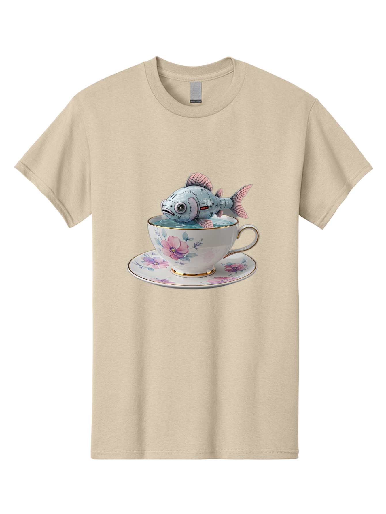 Fish-In-Teacup-3 Men'S Graphic Tee, 100% Cotton, Comfortable Casual Summer Wear, Machine Washable, Vintage Camera, Old Camera, Antique Camera, Black Camera, Classic Photography, Photography Equipment, Nostalgic Device, Film Camera, Camera Art Bak556