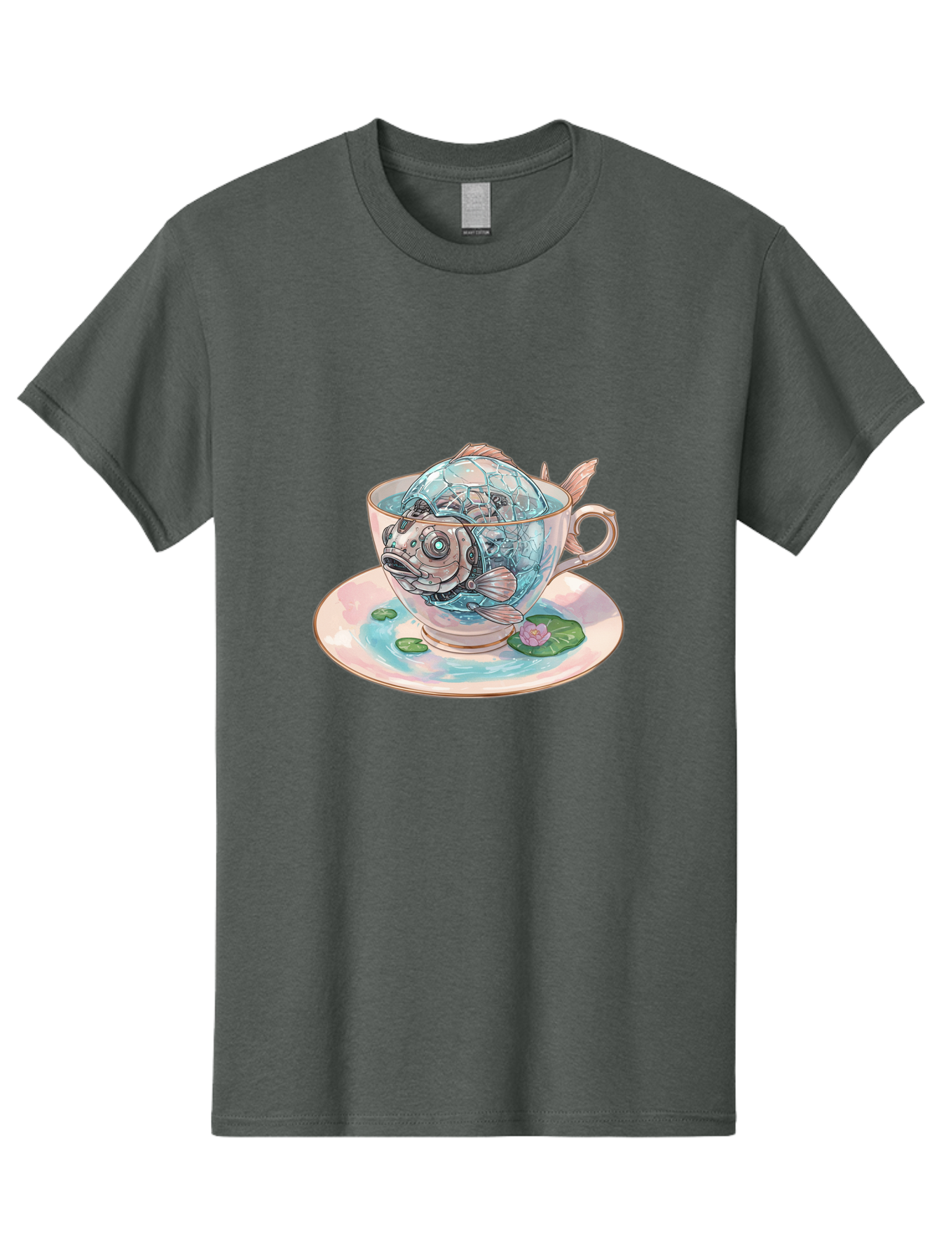 Fish-In-Teacup-4 Men'S Graphic Tee, 100% Cotton, Comfortable Casual Summer Wear, Machine Washable, Vintage Camera, Old Camera, Antique Camera, Black Camera, Classic Photography, Photography Equipment, Nostalgic Device, Film Camera, Camera Art Bak557