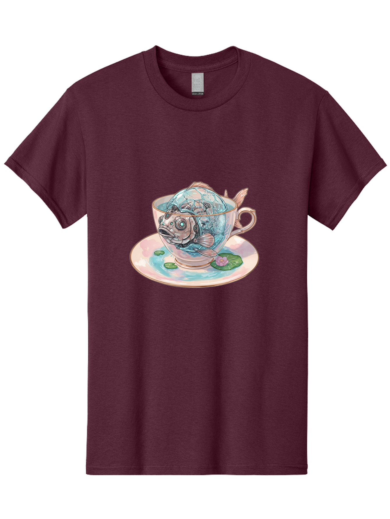 Fish-In-Teacup-4 Men'S Graphic Tee, 100% Cotton, Comfortable Casual Summer Wear, Machine Washable, Vintage Camera, Old Camera, Antique Camera, Black Camera, Classic Photography, Photography Equipment, Nostalgic Device, Film Camera, Camera Art Bak557