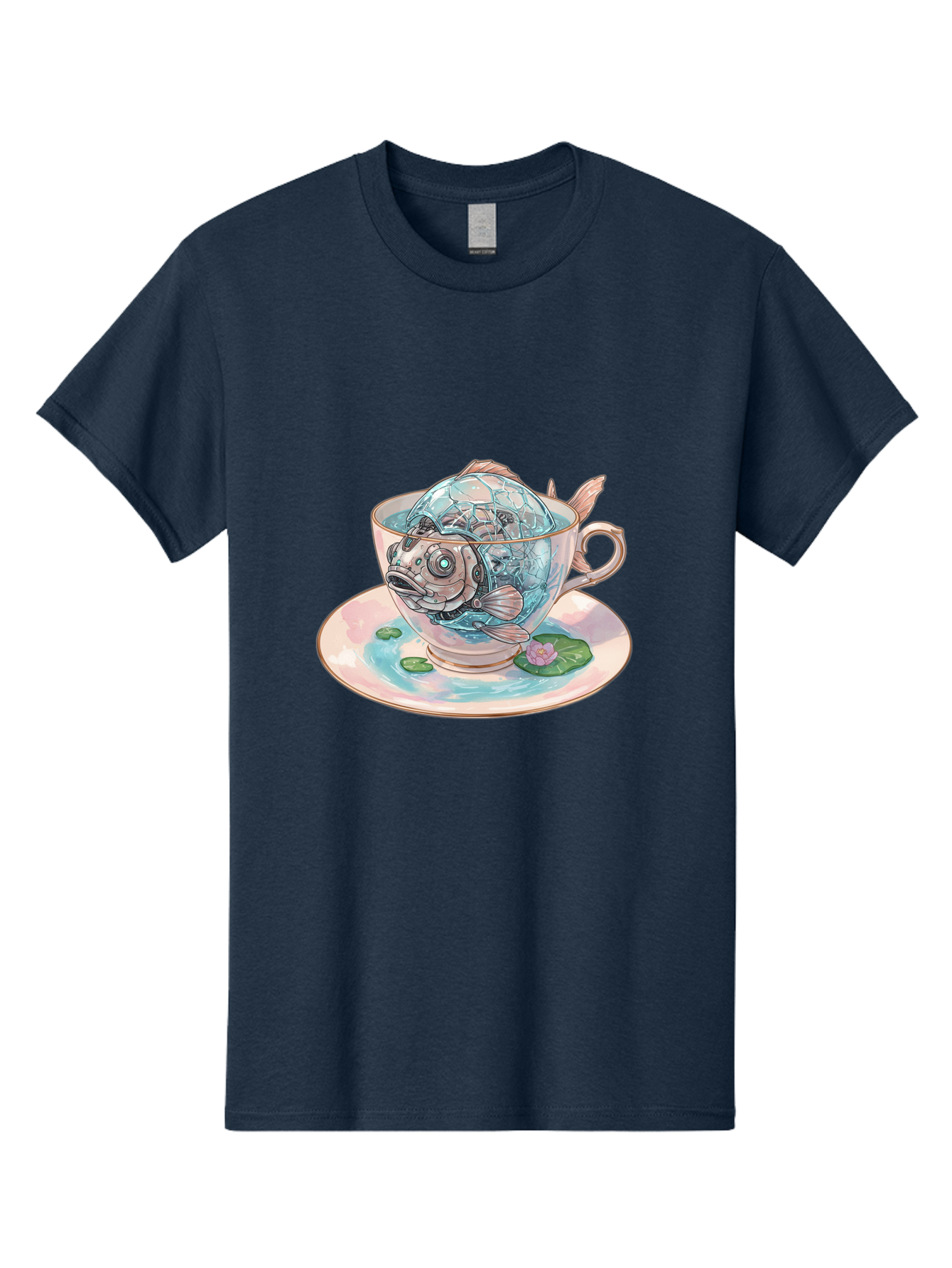 Fish-In-Teacup-4 Men'S Graphic Tee, 100% Cotton, Comfortable Casual Summer Wear, Machine Washable, Vintage Camera, Old Camera, Antique Camera, Black Camera, Classic Photography, Photography Equipment, Nostalgic Device, Film Camera, Camera Art Bak557