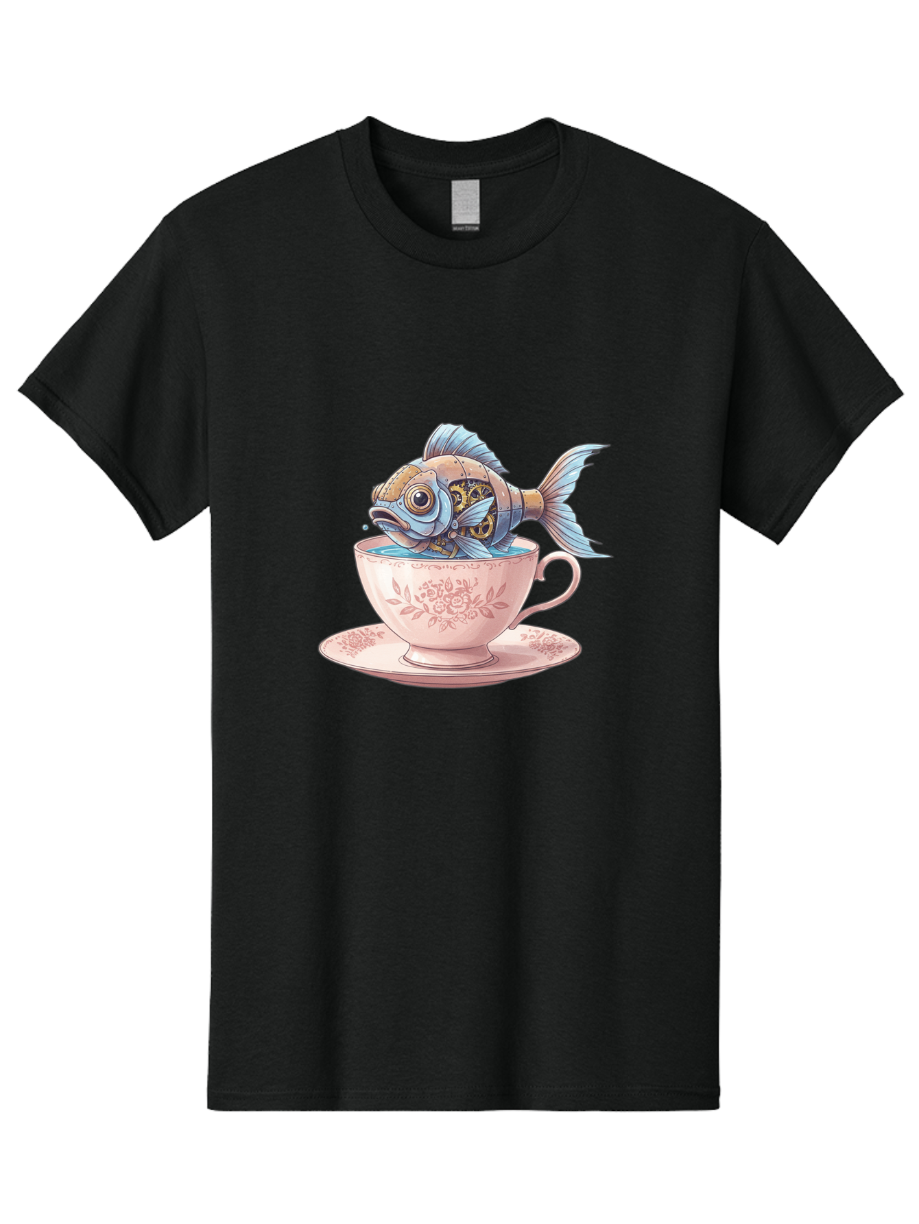 Fish-In-Teacup Men'S Graphic Tee, 100% Cotton, Comfortable Casual Summer Wear, Machine Washable, Vintage Camera, Old Camera, Antique Camera, Black Camera, Classic Photography, Photography Equipment, Nostalgic Device, Film Camera, Camera Art Bak558