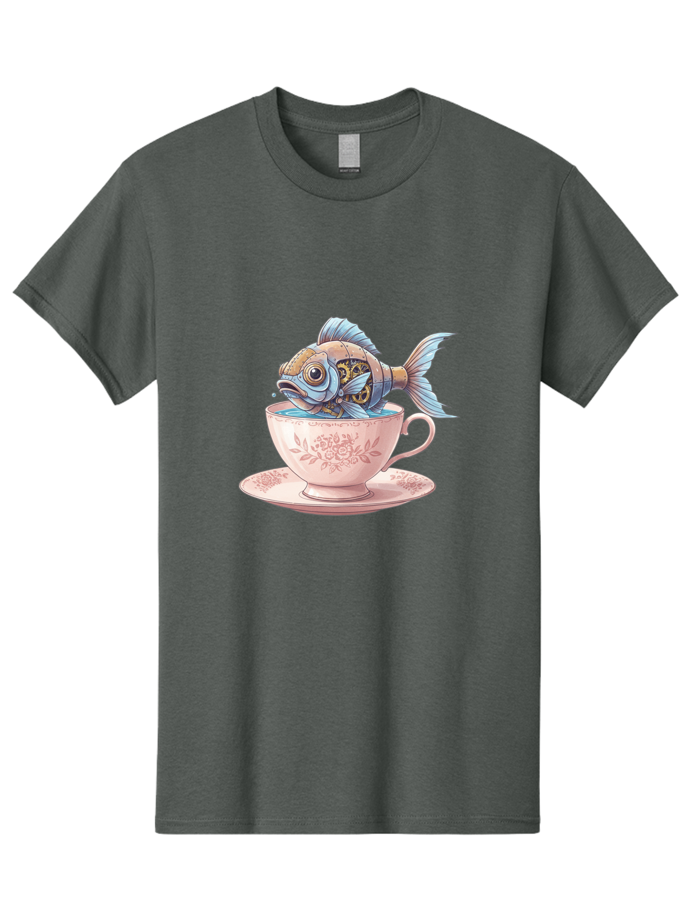 Fish-In-Teacup Men'S Graphic Tee, 100% Cotton, Comfortable Casual Summer Wear, Machine Washable, Vintage Camera, Old Camera, Antique Camera, Black Camera, Classic Photography, Photography Equipment, Nostalgic Device, Film Camera, Camera Art Bak558