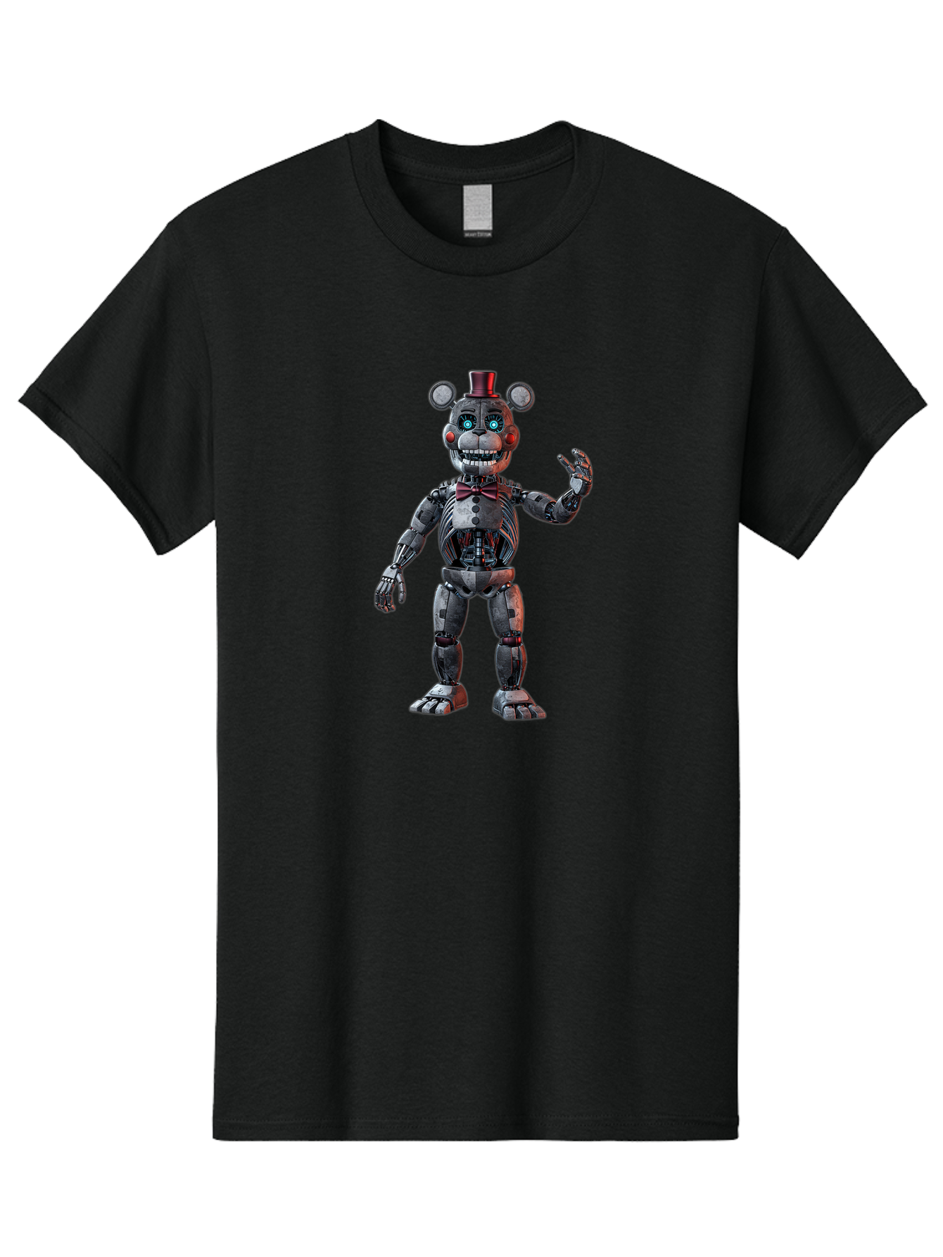 Five-Nights-At-Freddy-S-Endoskeleton Men'S Graphic Tee, 100% Cotton, Comfortable Casual Summer Wear, Machine Washable, Vintage Camera, Old Camera, Antique Camera, Black Camera, Classic Photography, Photography Equipment, Nostalgic Device, Bak564