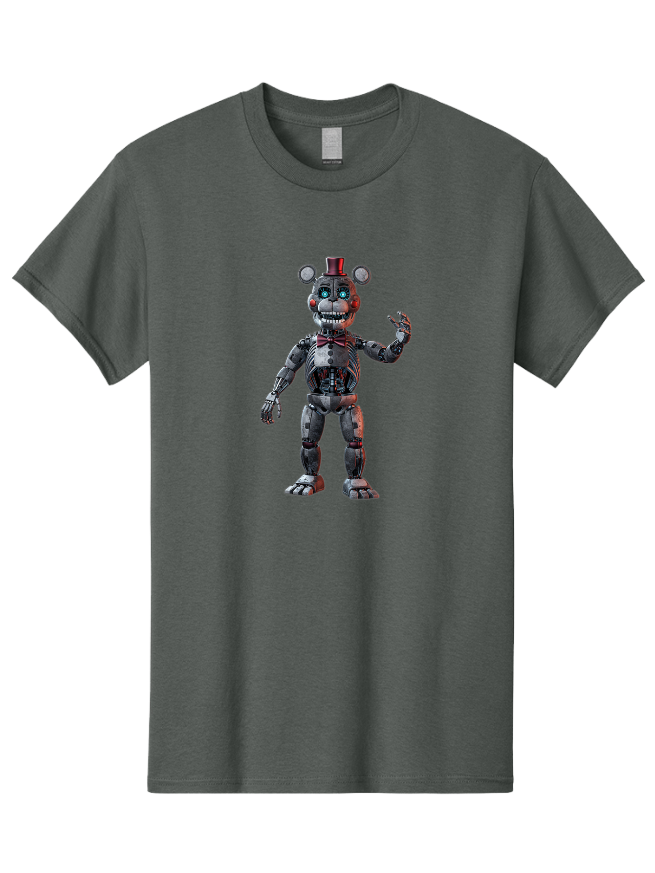 Five-Nights-At-Freddy-S-Endoskeleton Men'S Graphic Tee, 100% Cotton, Comfortable Casual Summer Wear, Machine Washable, Vintage Camera, Old Camera, Antique Camera, Black Camera, Classic Photography, Photography Equipment, Nostalgic Device, Bak564