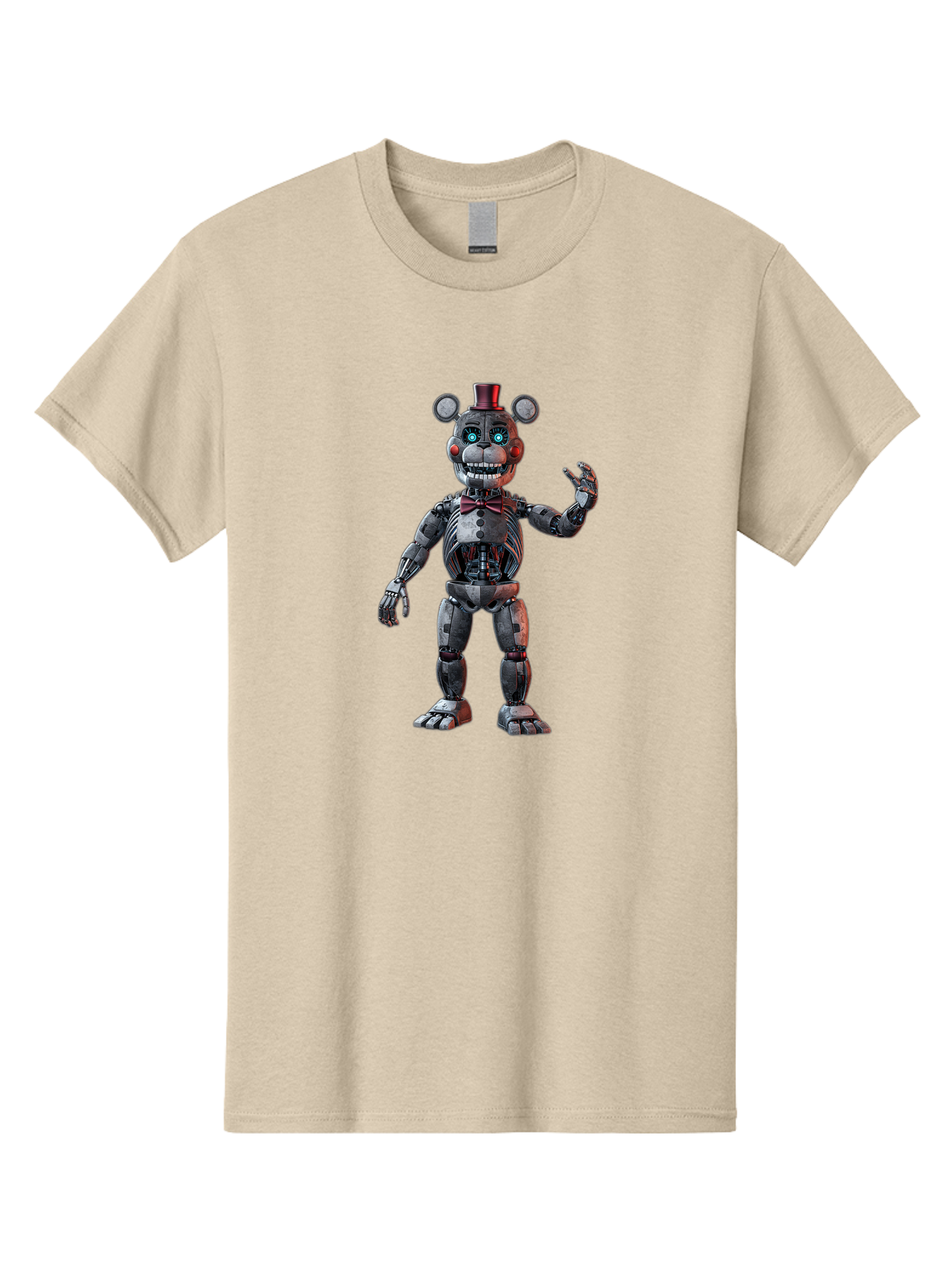 Five-Nights-At-Freddy-S-Endoskeleton Men'S Graphic Tee, 100% Cotton, Comfortable Casual Summer Wear, Machine Washable, Vintage Camera, Old Camera, Antique Camera, Black Camera, Classic Photography, Photography Equipment, Nostalgic Device, Bak564